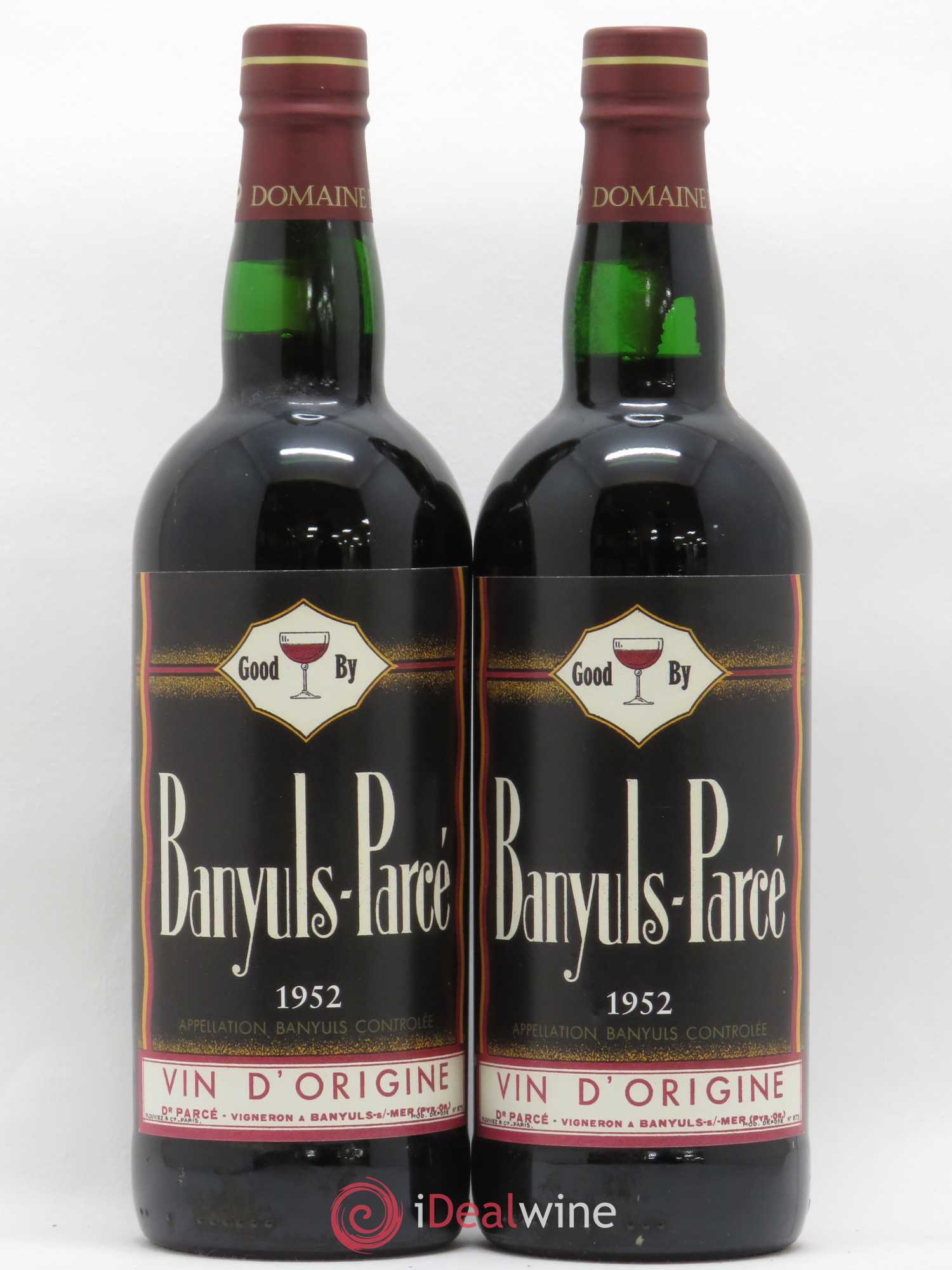 Banyuls Parcé Domaine du Mas Blanc 1952 - Posten von 2 Flaschen - 0