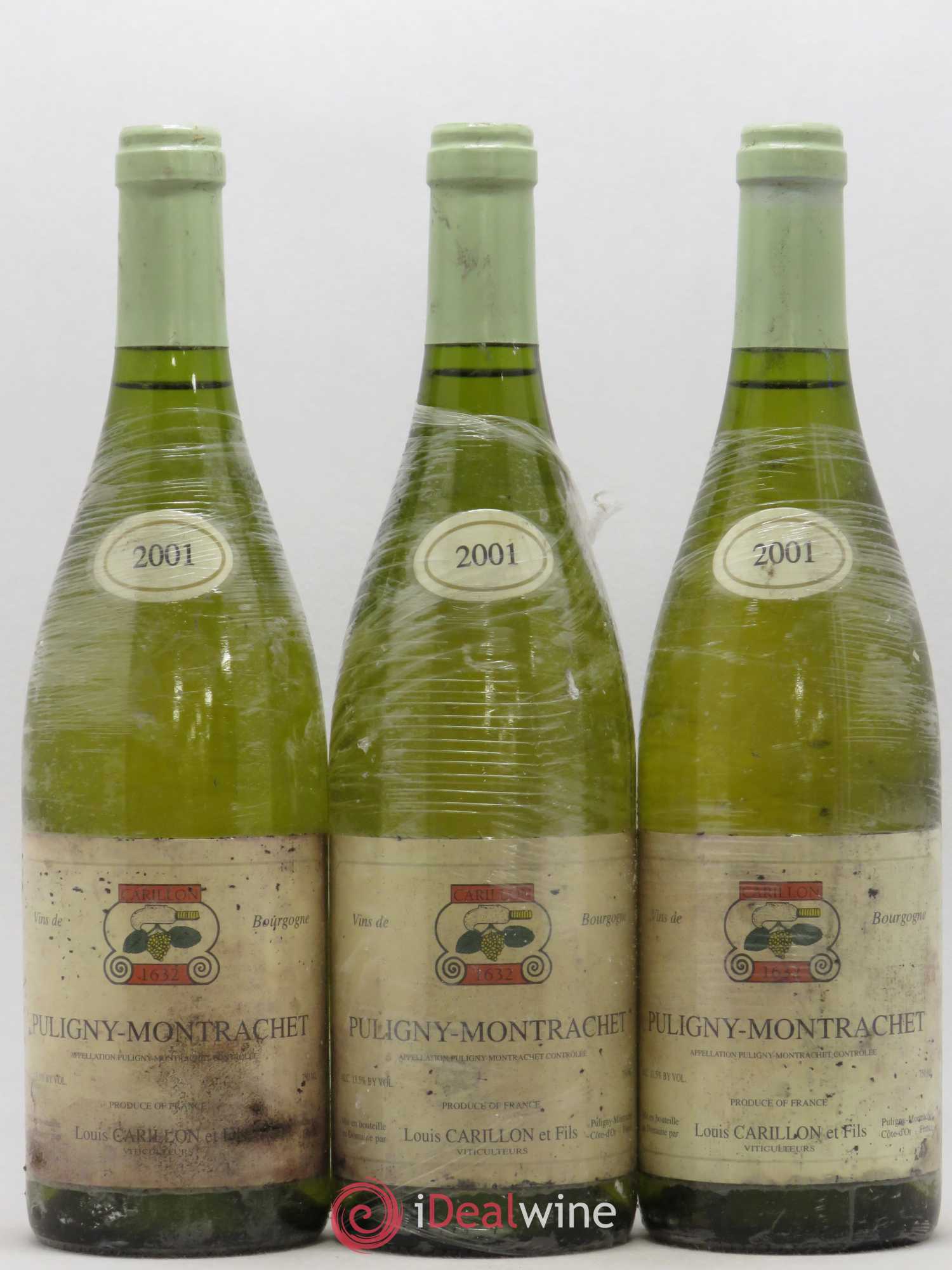 Puligny-Montrachet Louis Carillon & Fils 2001 - Lot de 3 bouteilles - 0