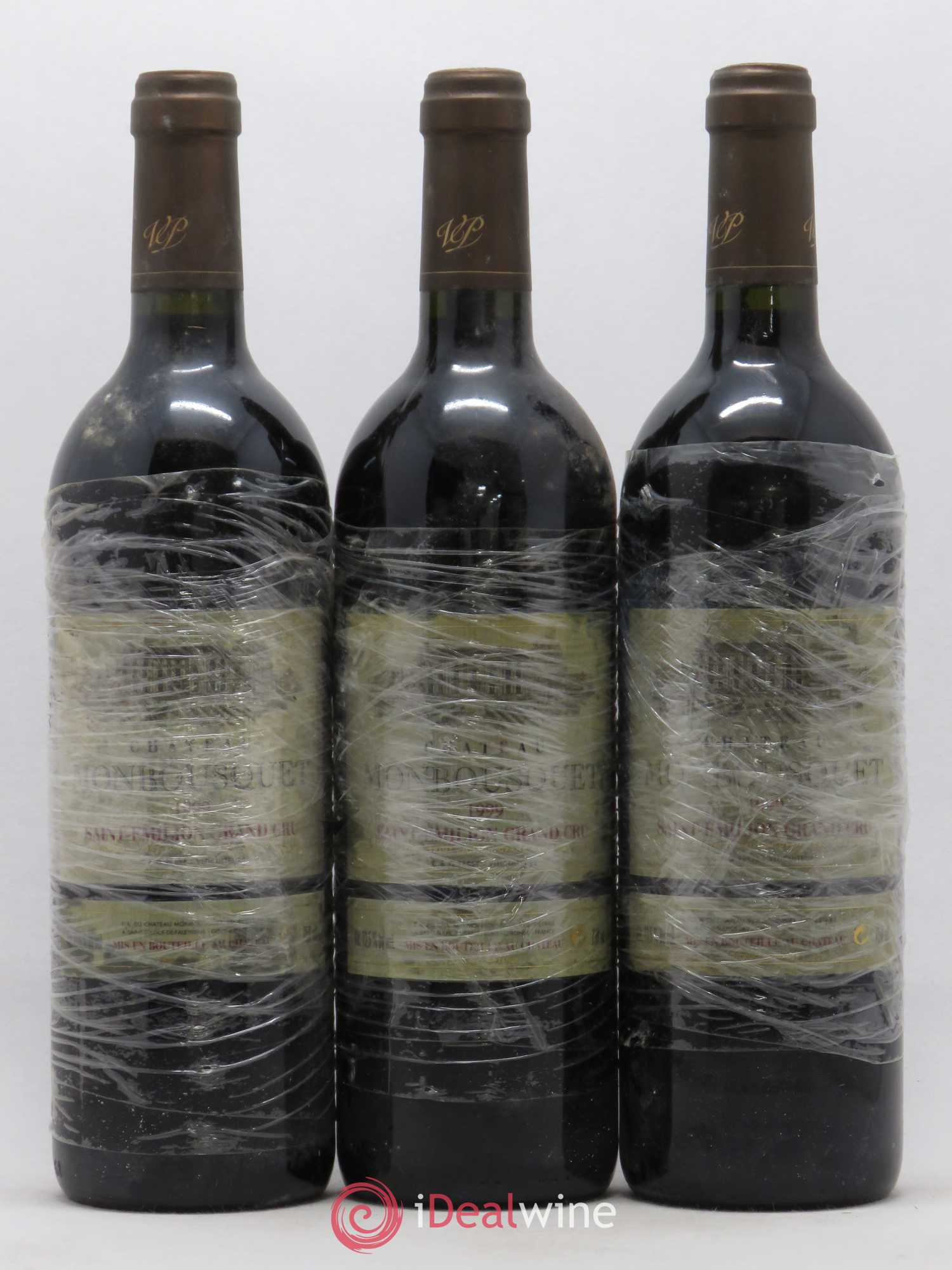 Château Monbousquet Grand Cru Classé 1999 - Lot de 3 bouteilles - 0