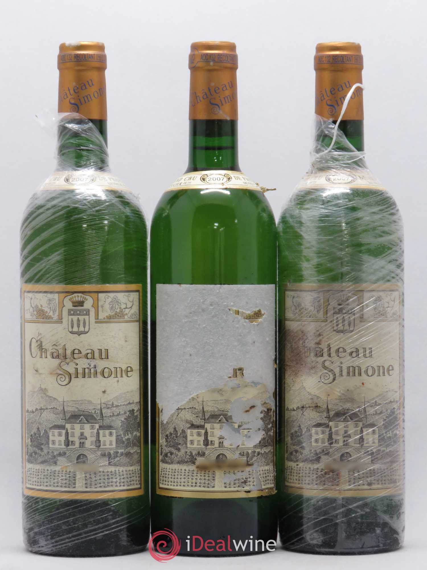 Palette Château Simone Famille Rougier 2007 - Lot de 3 bouteilles - 0