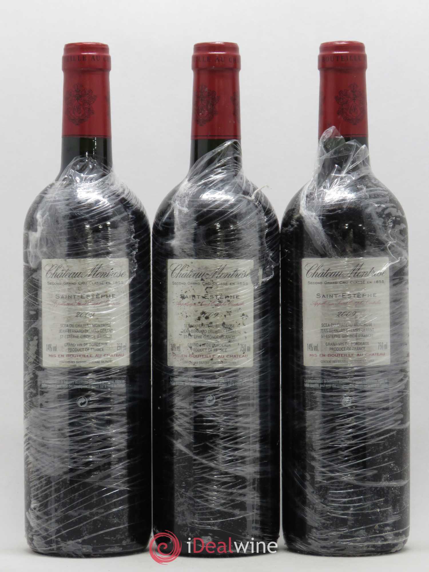 Château Montrose 2ème Grand Cru Classé 2009 - Lot de 3 bouteilles - 1