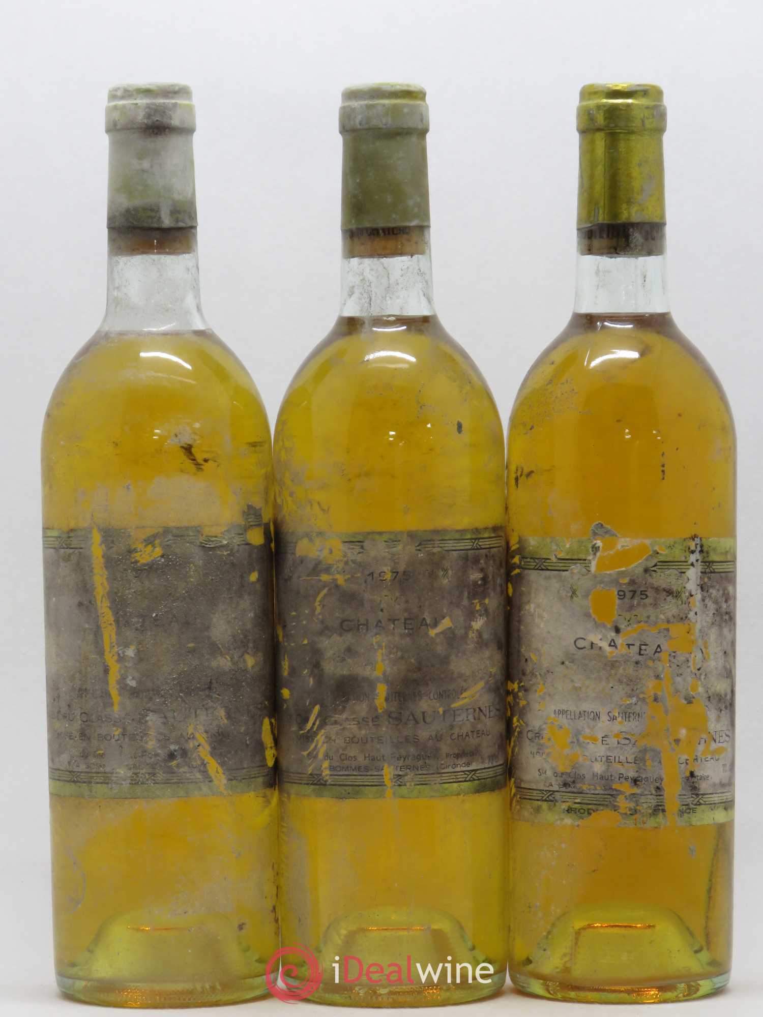 Clos Haut-Peyraguey 1er Grand Cru Classé 1975 - Lotto di 3 bottiglie - 0