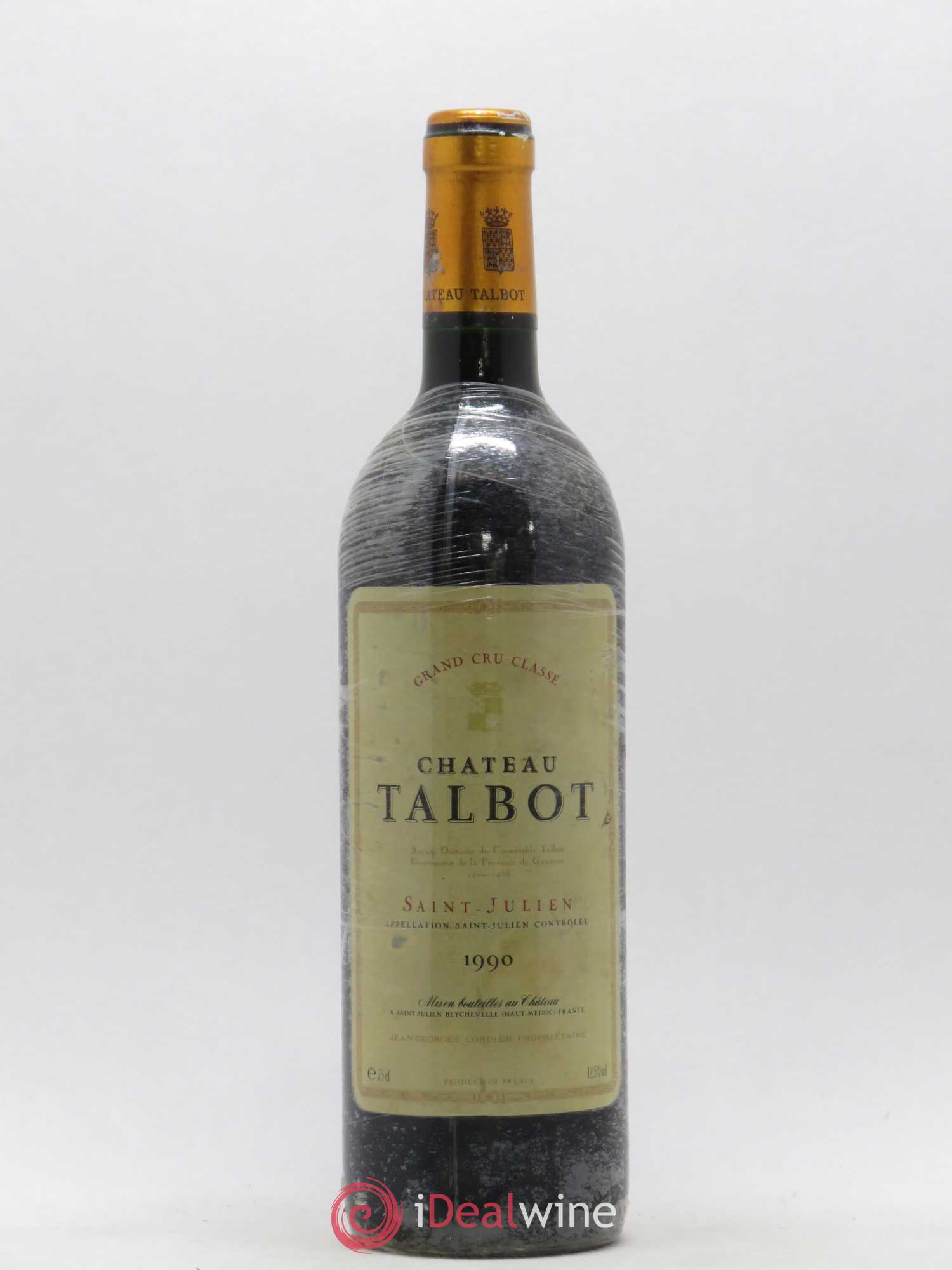 Château Talbot 4ème Grand Cru Classé 1990 - Lot de 1 bouteille - 0