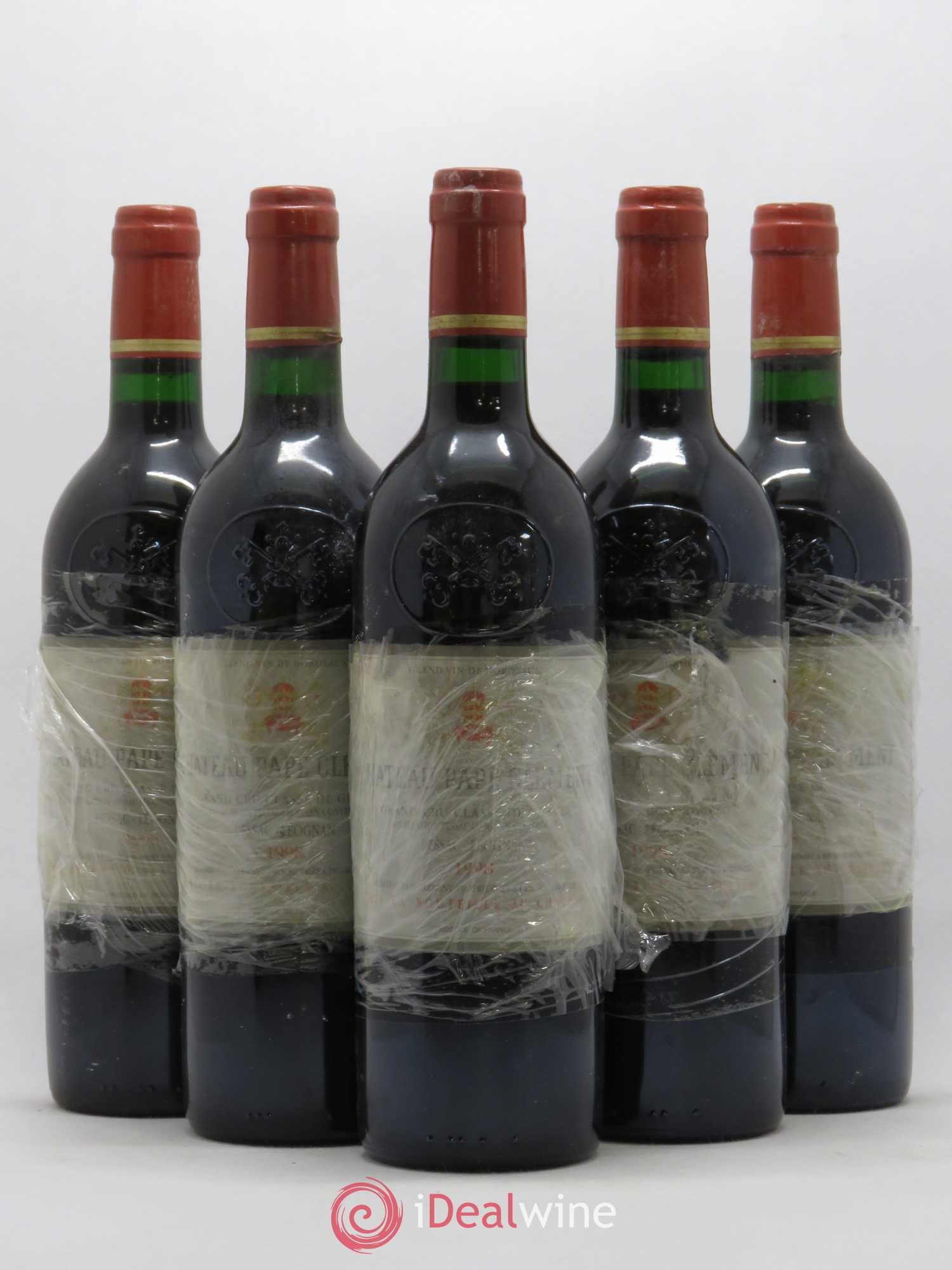 Château Pape Clément Cru Classé de Graves 1998 - Lot de 5 bouteilles - 0