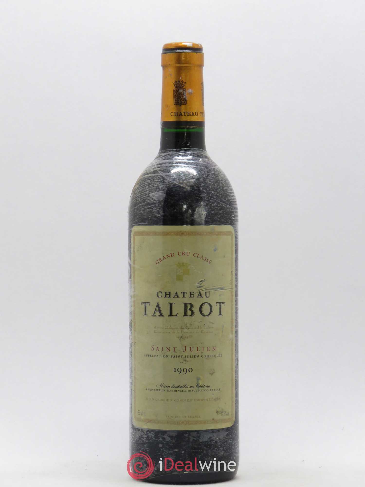 Château Talbot 4ème Grand Cru Classé 1990 - Lot de 1 bouteille - 0