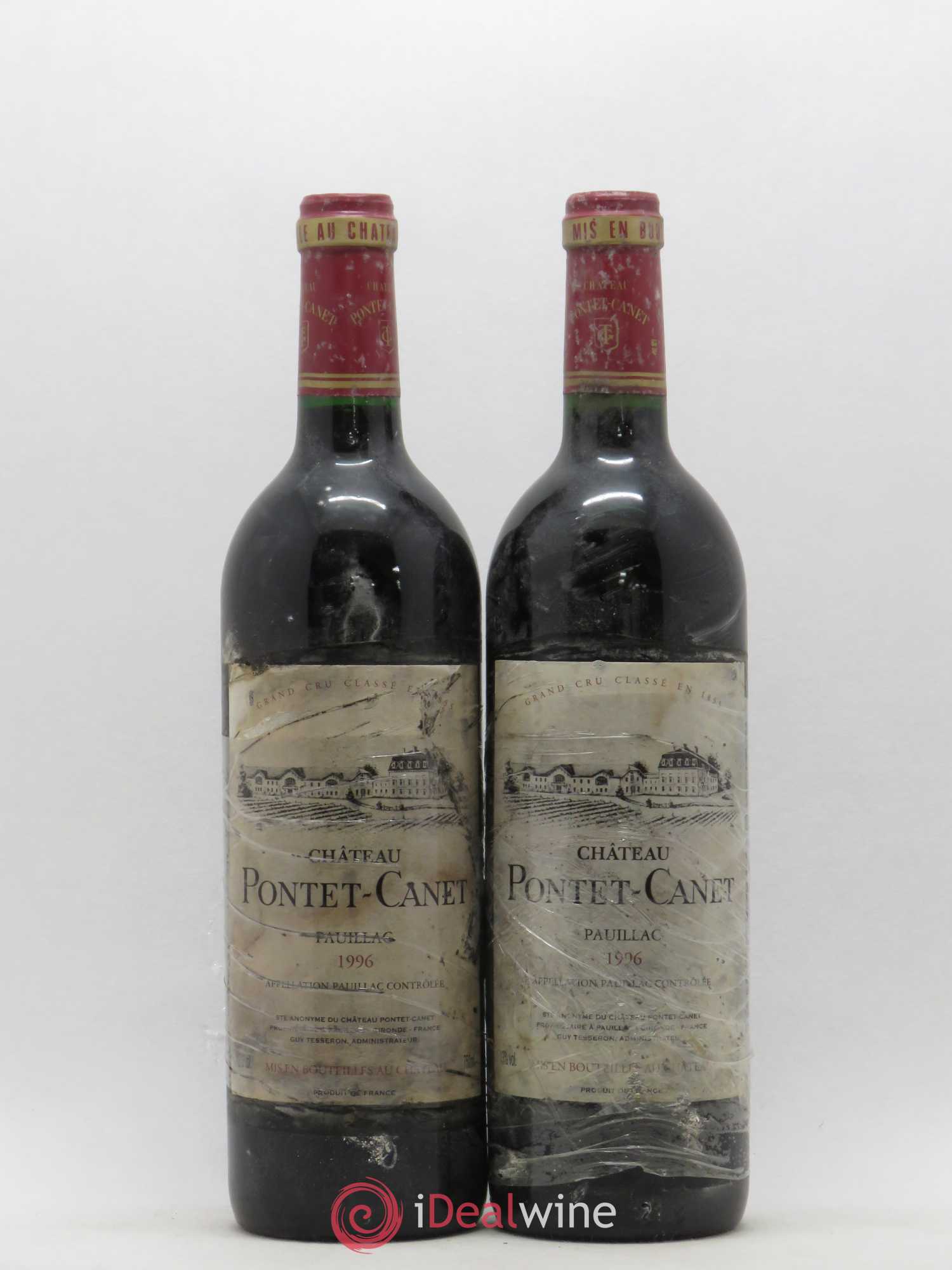 Château Pontet Canet 5ème Grand Cru Classé 1996 - Lot de 2 bouteilles - 0