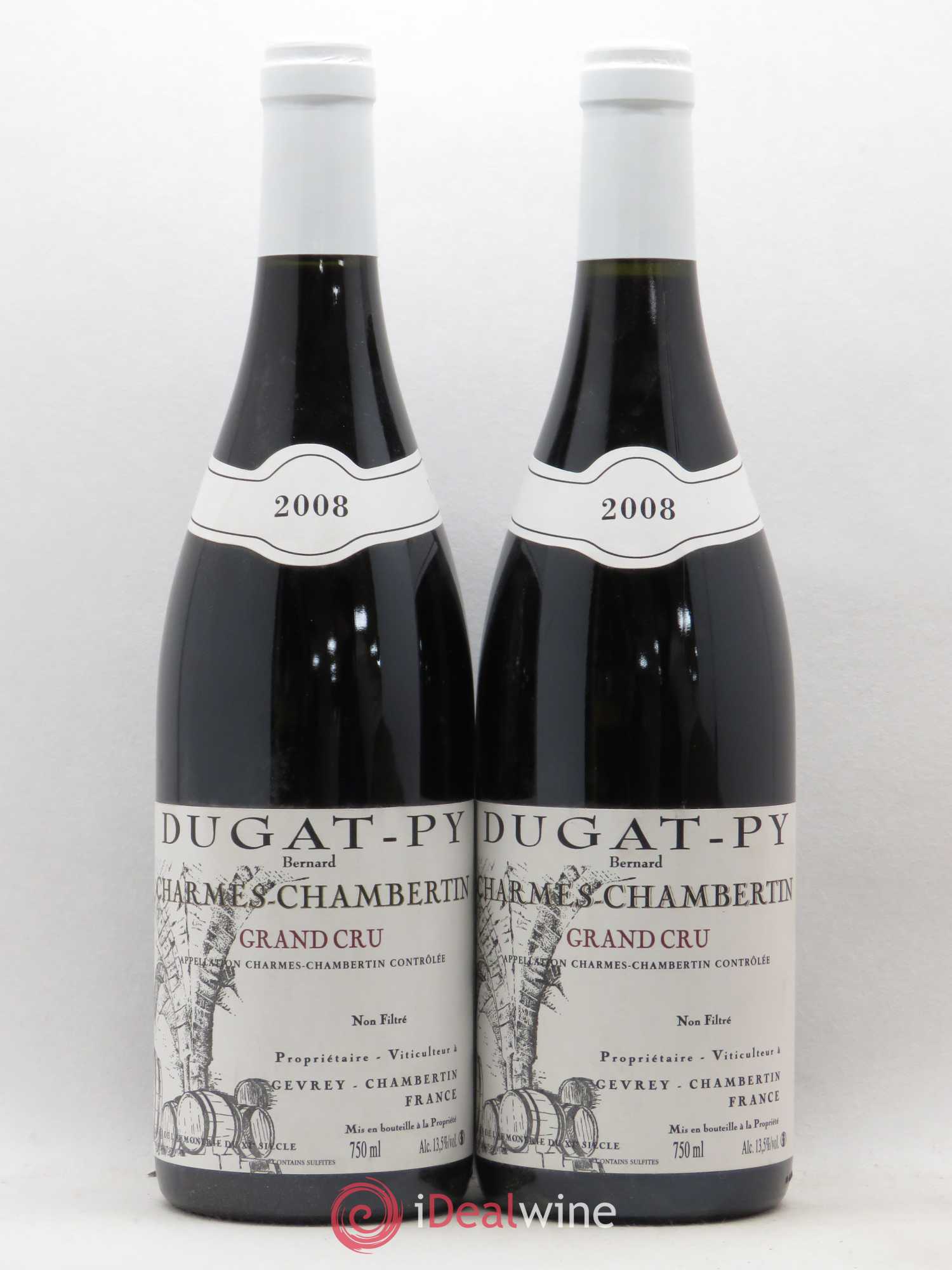 Charmes-Chambertin Grand Cru Dugat-Py 2008 - Lot de 2 bouteilles - 0