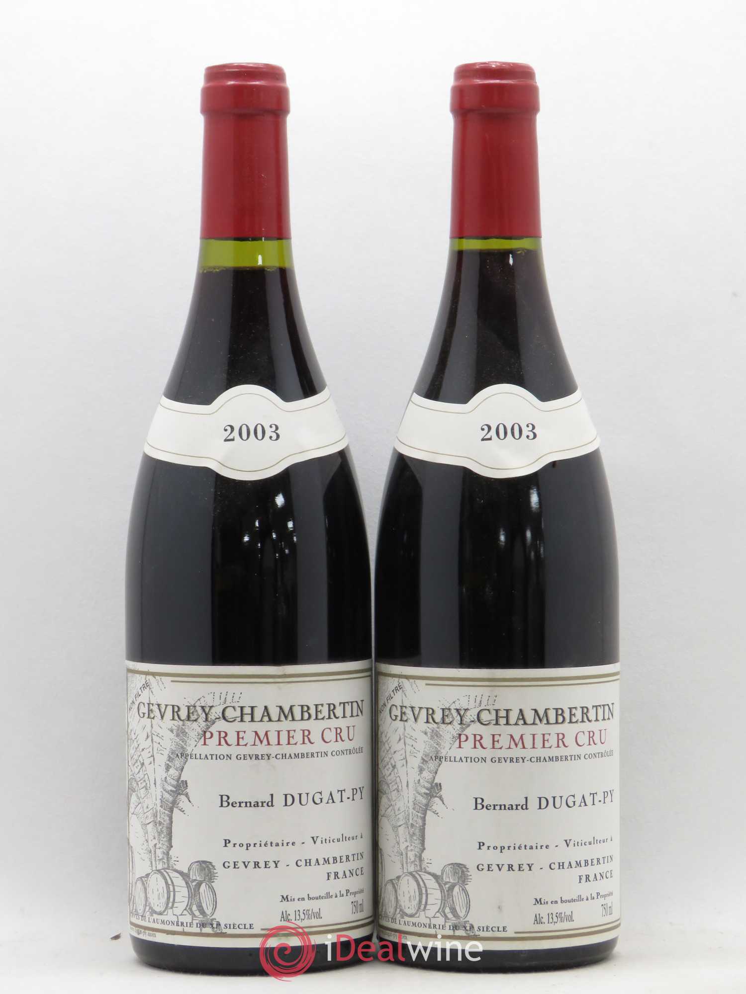 Gevrey-Chambertin 1er Cru Dugat-Py 2003 - Lot de 2 bouteilles - 0