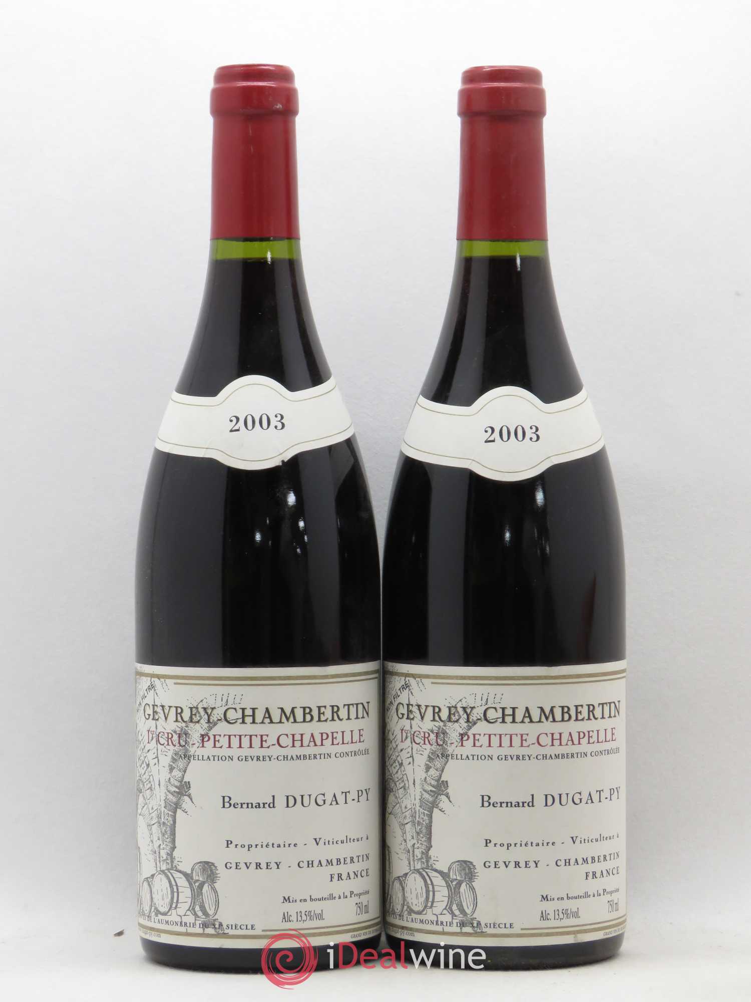 Gevrey-Chambertin 1er Cru Petite Chapelle Vieilles Vignes Dugat-Py 2003 - Lot de 2 bouteilles - 0