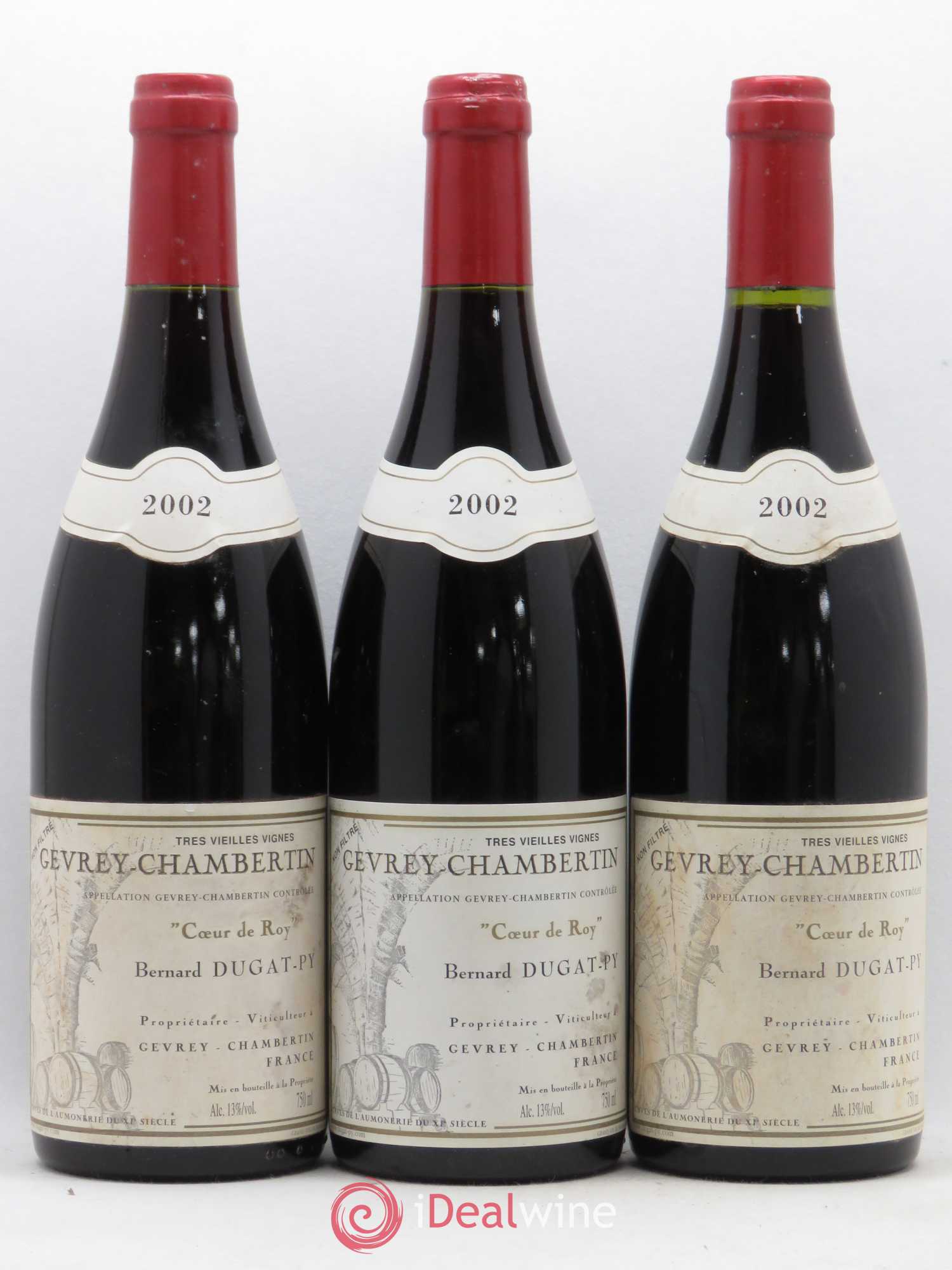 Gevrey-Chambertin Coeur de Roy Très Vieilles Vignes Dugat-Py Très Vieilles Vignes 2002 - Posten von 3 Flaschen - 0
