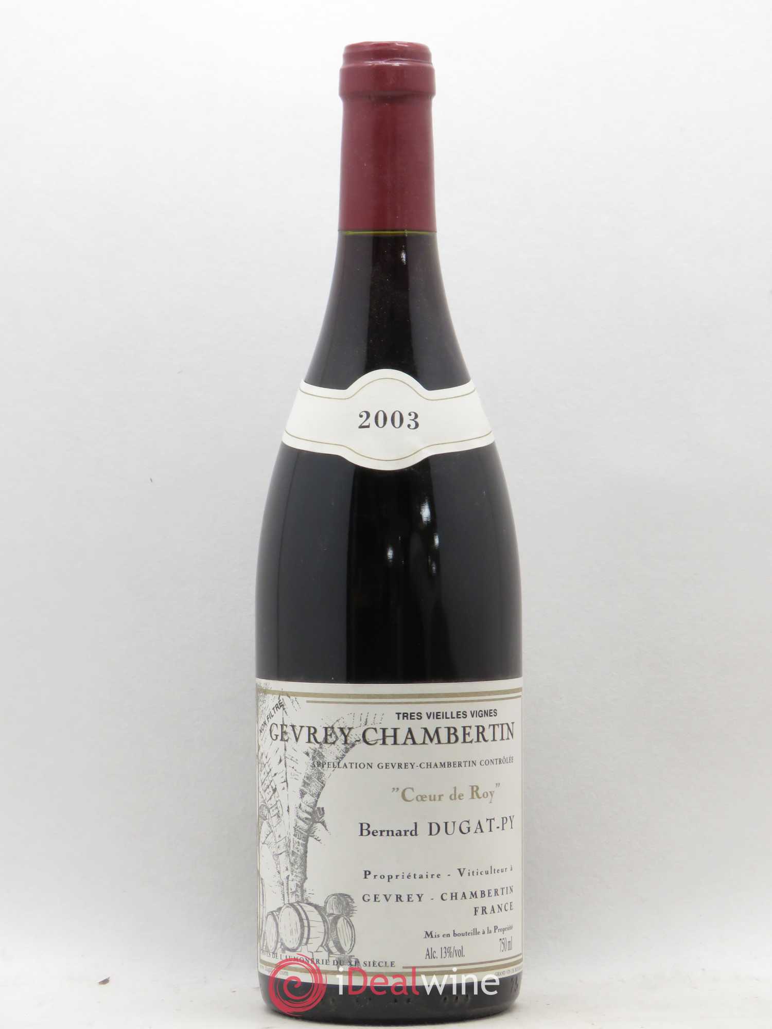 Gevrey-Chambertin Coeur de Roy Très Vieilles Vignes Dugat-Py Très Vieilles Vignes 2003 - Posten von 1 Flasche - 0