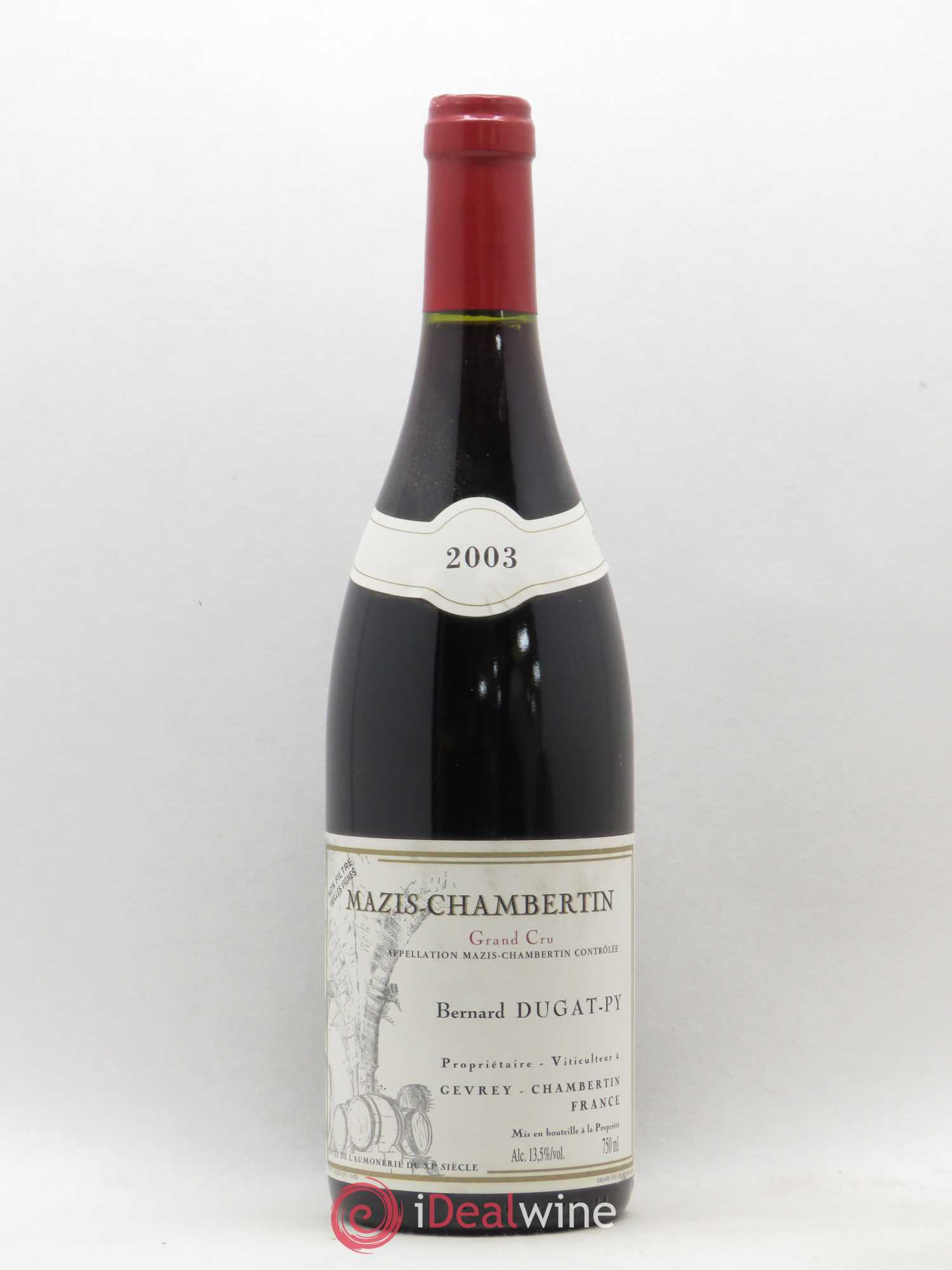 Mazis-Chambertin Grand Cru Vieilles Vignes Dugat-Py 2003 - Lot de 1 bouteille - 0
