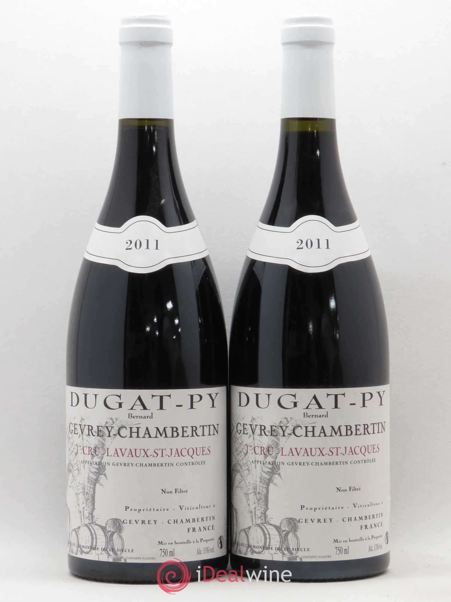 Gevrey-Chambertin 1er Cru Lavaux Saint Jacques Dugat-Py 2011 - Lot de 2 bouteilles - 0