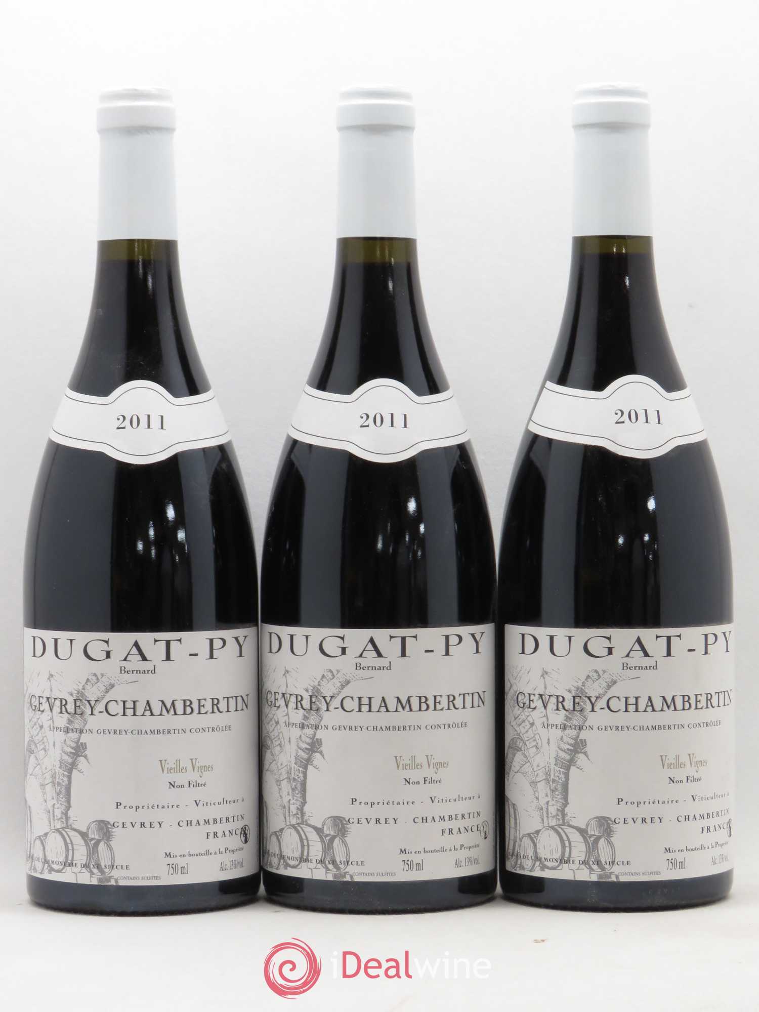 Gevrey-Chambertin Vieilles Vignes Dugat-Py 2011 - Lot de 3 bouteilles - 0