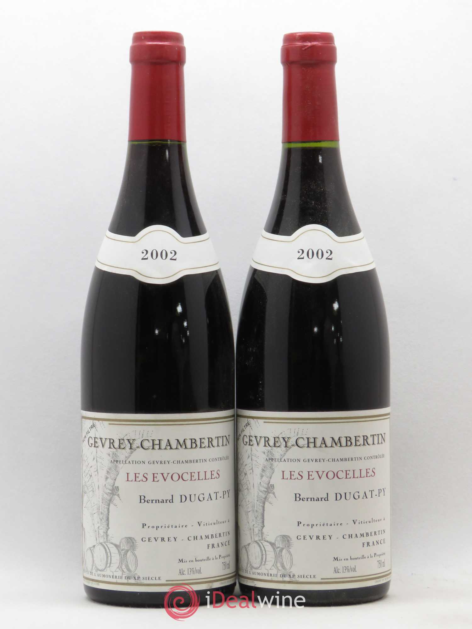 Gevrey-Chambertin Les Evocelles Vieilles Vignes Dugat-Py 2002 - Lot de 2 bouteilles - 0