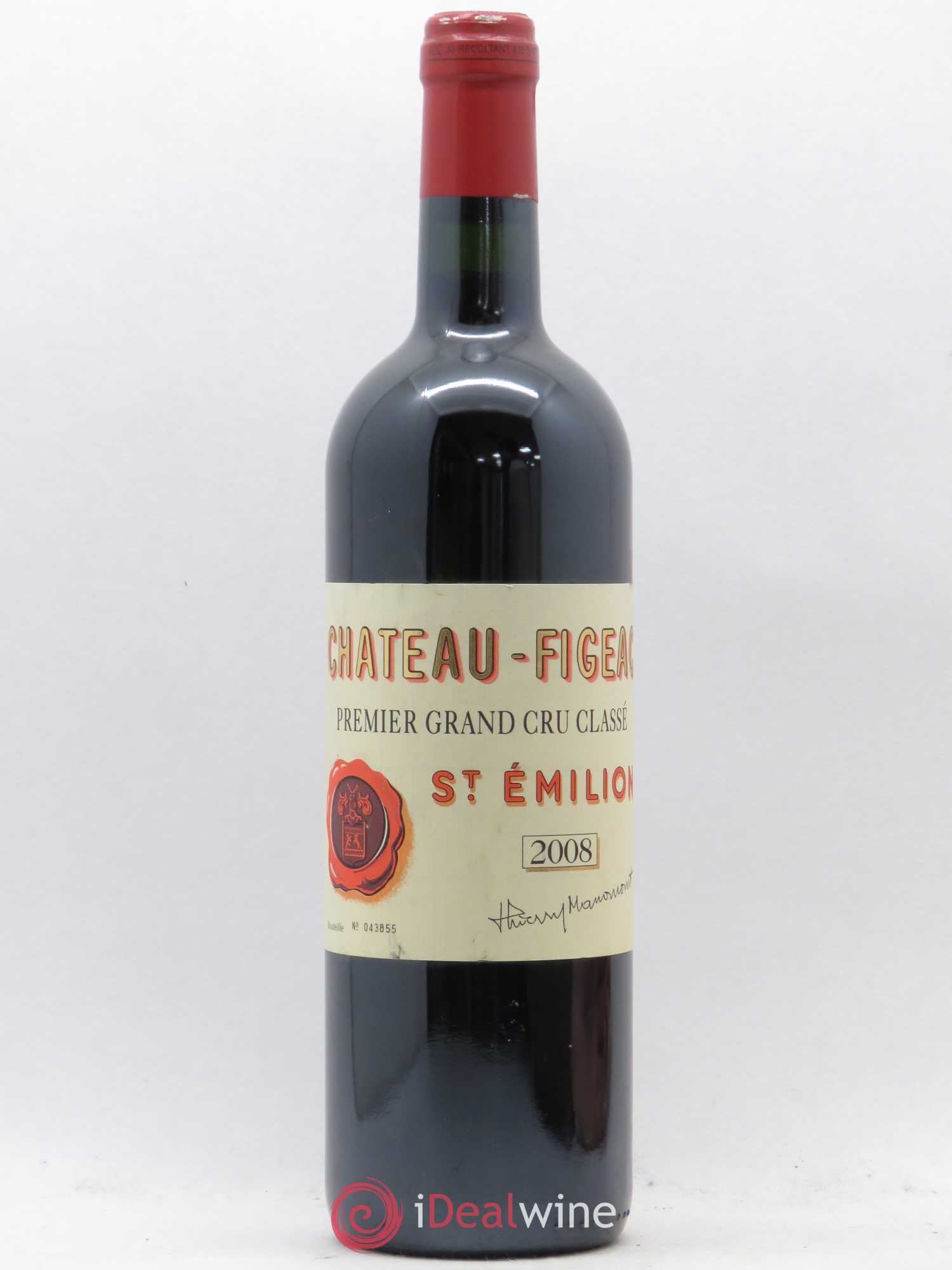 Château Figeac 1er Grand Cru Classé A 2008 - Lot de 1 bouteille - 0