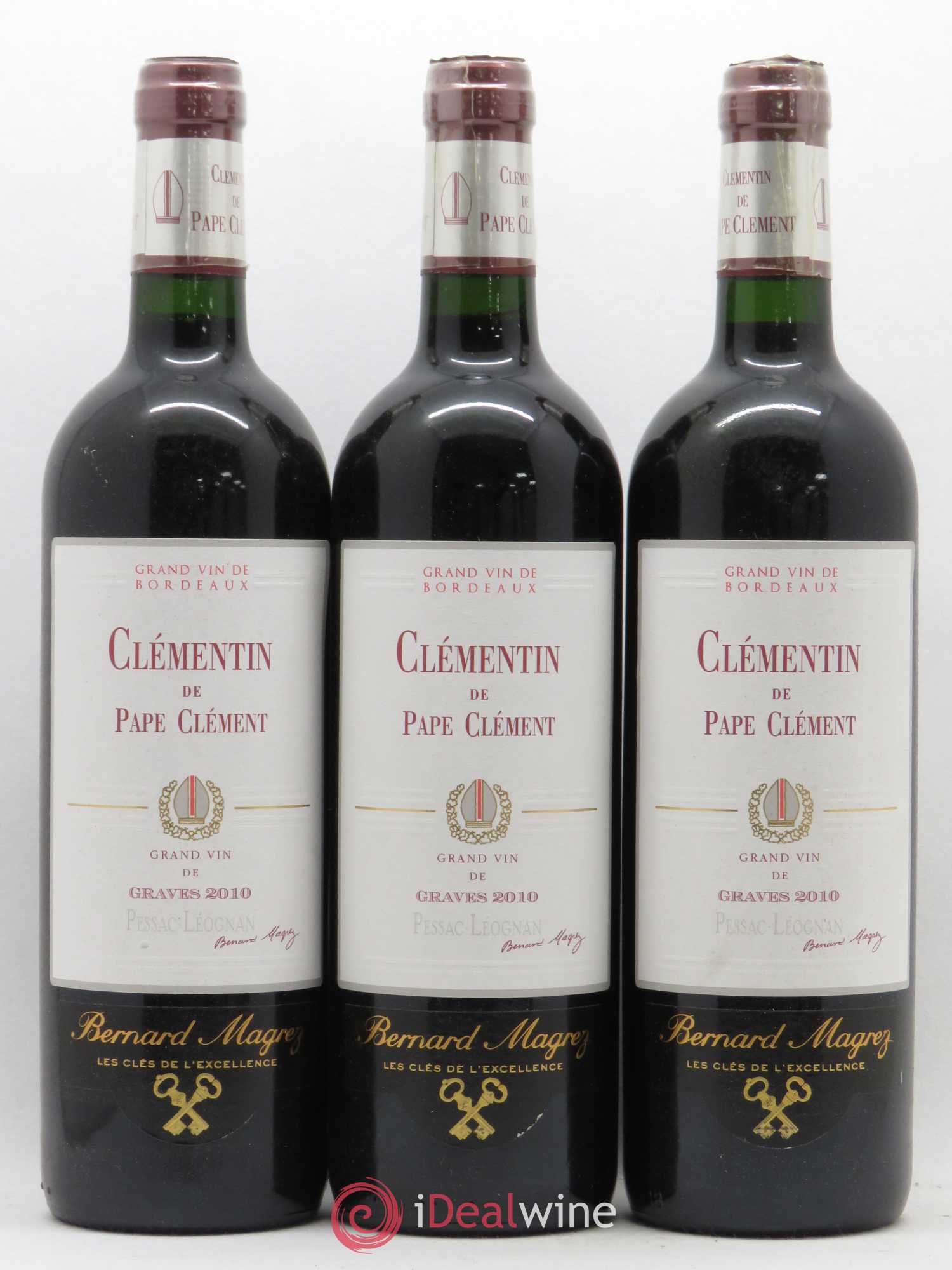 Le Clémentin de Pape Clément Second Vin 2010 - Lot de 3 bouteilles - 0