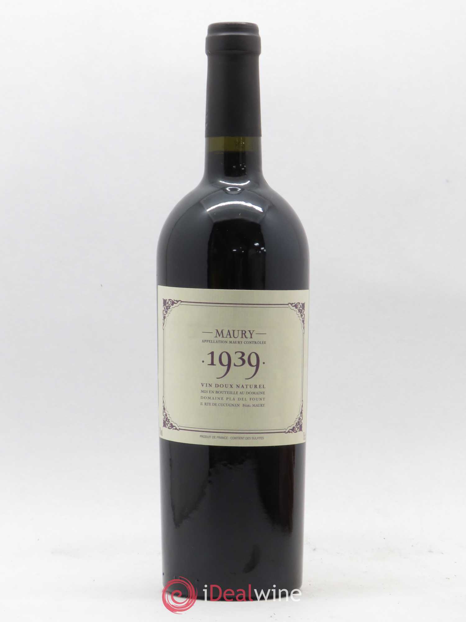 Maury Pla del Fount (Domaine) 1939 - Lot de 1 bouteille - 0