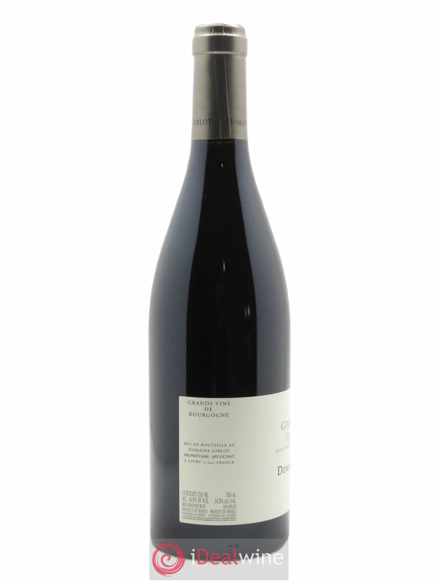 Givry 1er Cru Servoisine Joblot (Domaine) 2020 - Lot de 1 bouteille - 1