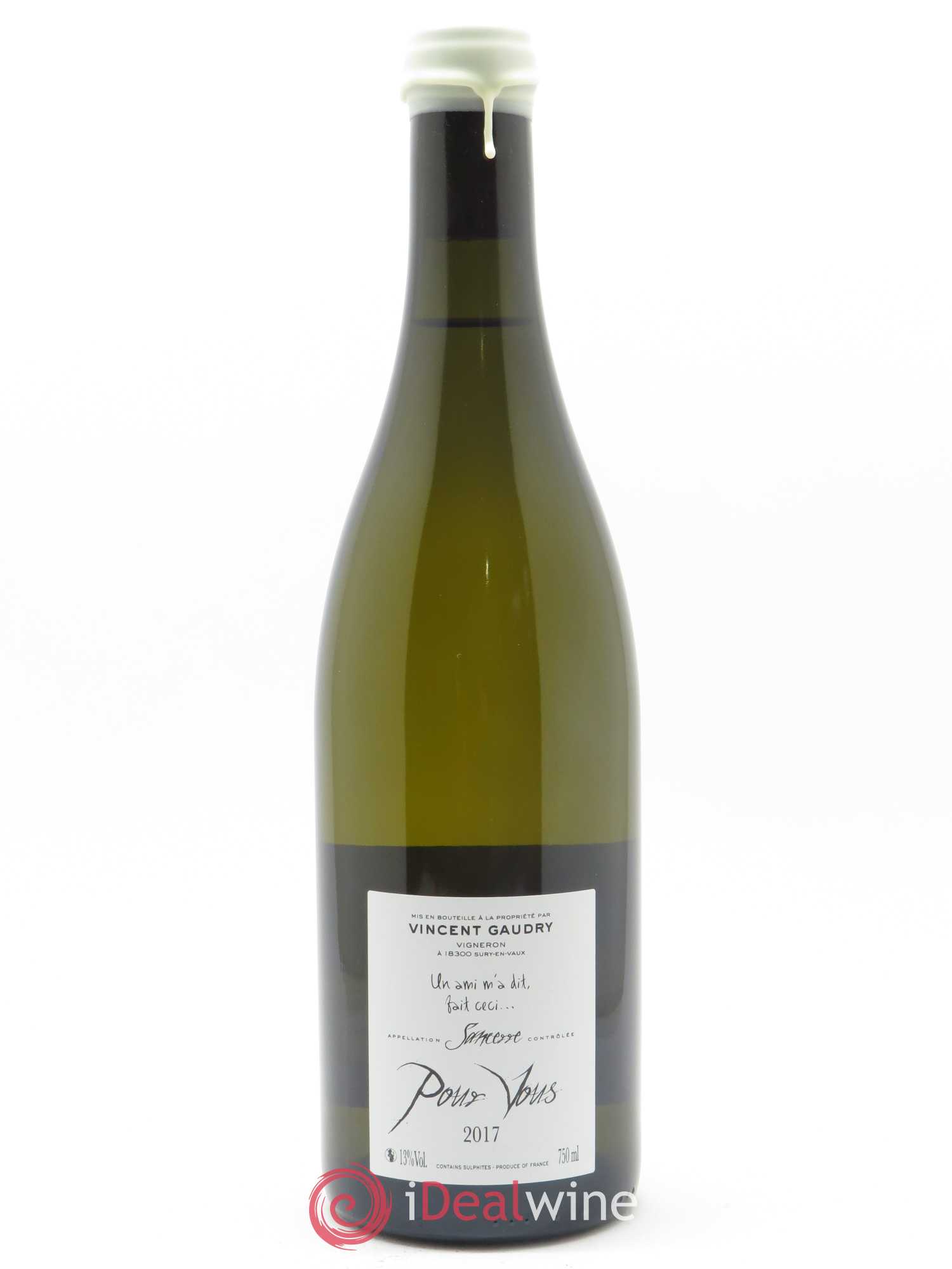 Sancerre Pour Vous Vincent Gaudry 2017 - Lot de 1 bouteille - 1