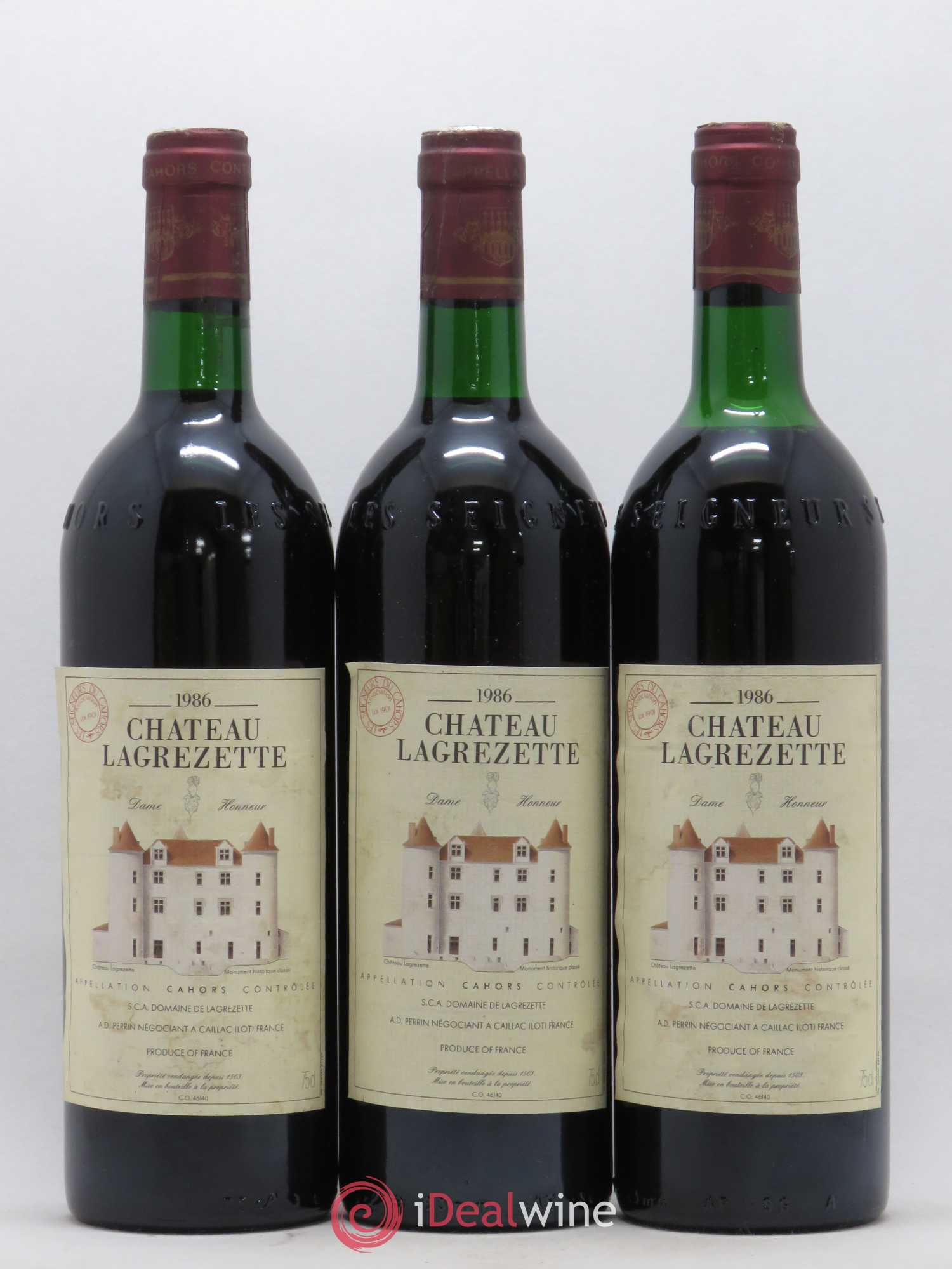Cahors Château Lagrezette Alain Dominique Perrin 1986 - Lot de 6 bouteilles - 2