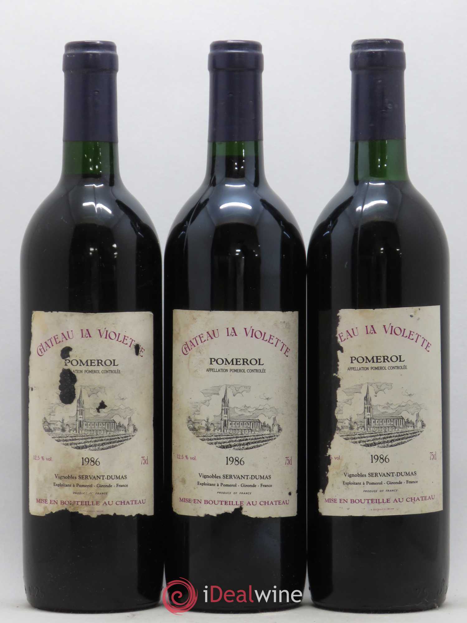 Château la Violette 1986 - Lot de 5 bouteilles - 1