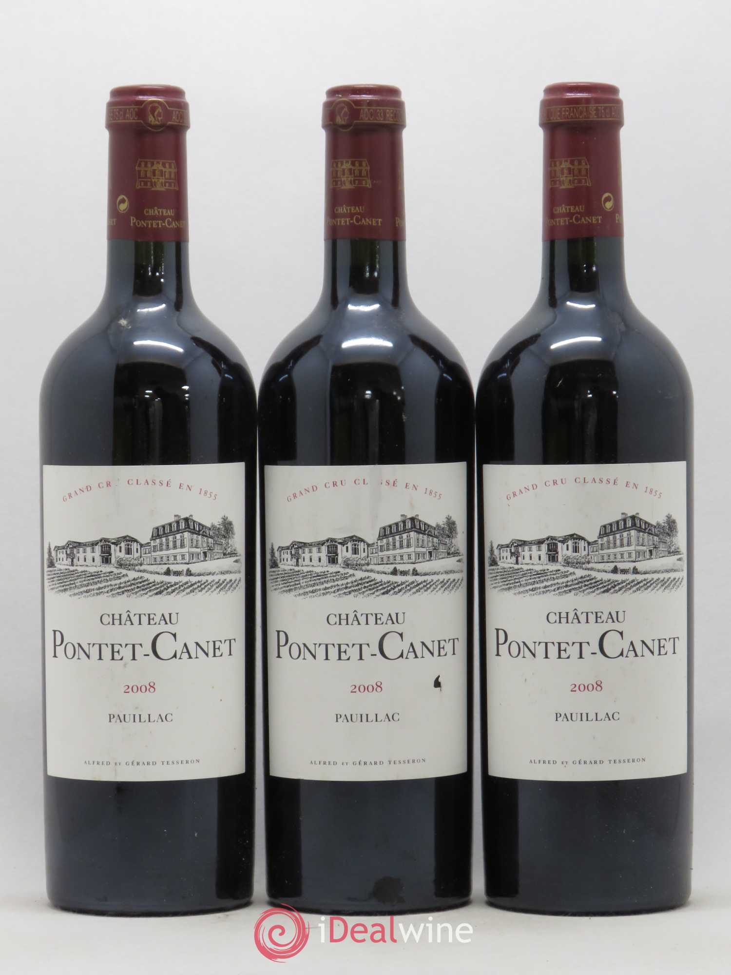 Château Pontet Canet 5ème Grand Cru Classé 2008 - Lot de 6 bouteilles - 1