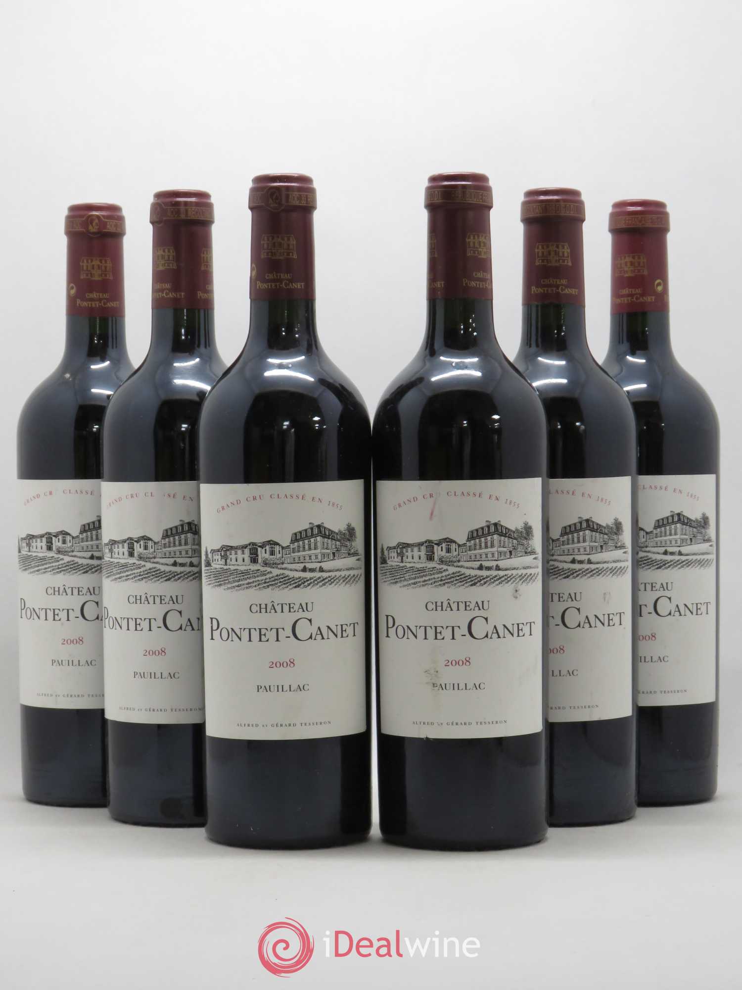 Château Pontet Canet 5ème Grand Cru Classé 2008 - Lot de 6 bouteilles - 0