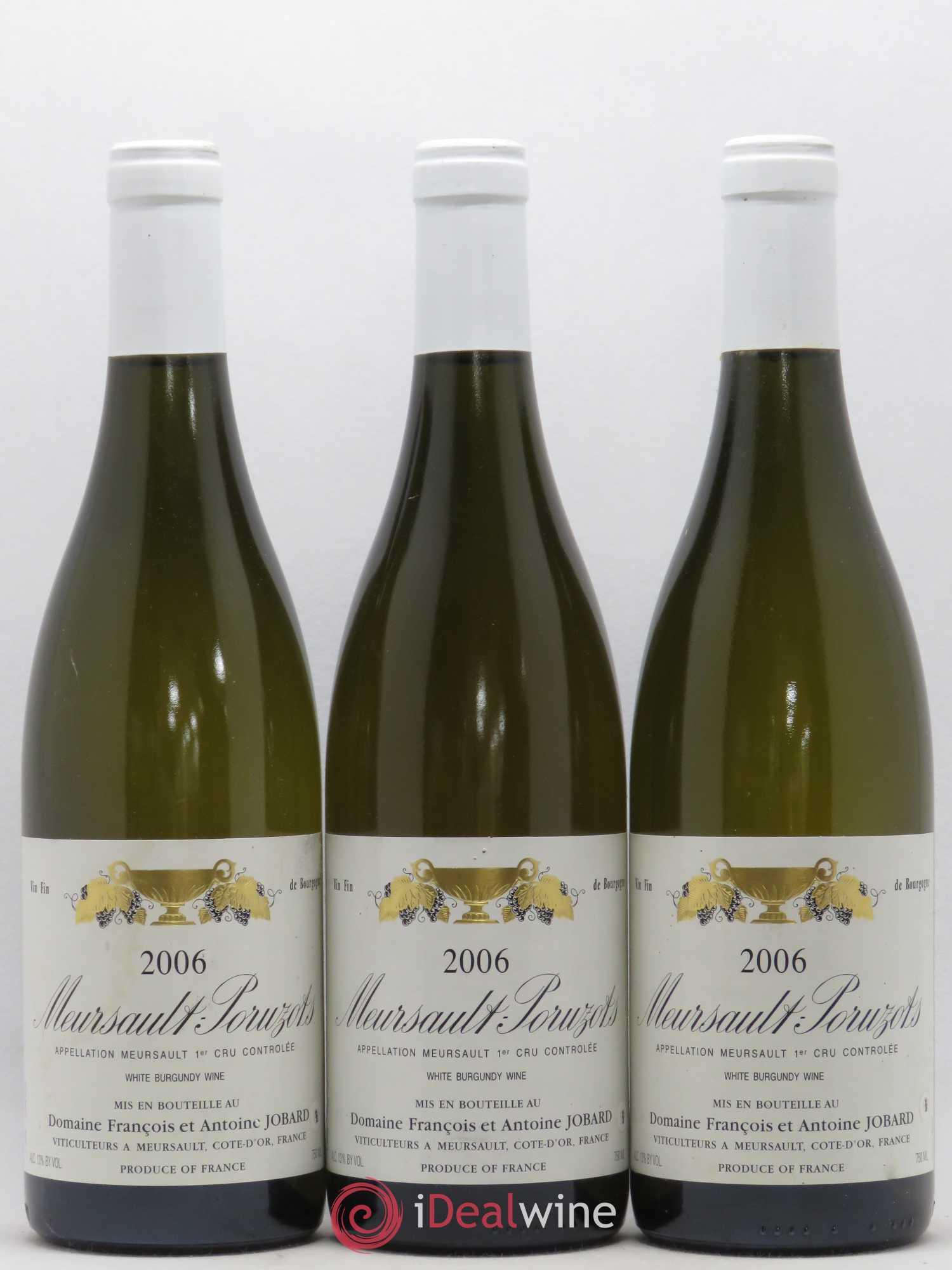 Meursault 1er Cru Poruzots François et Antoine Jobard (Domaine) 2006 - Lot de 3 bouteilles - 0