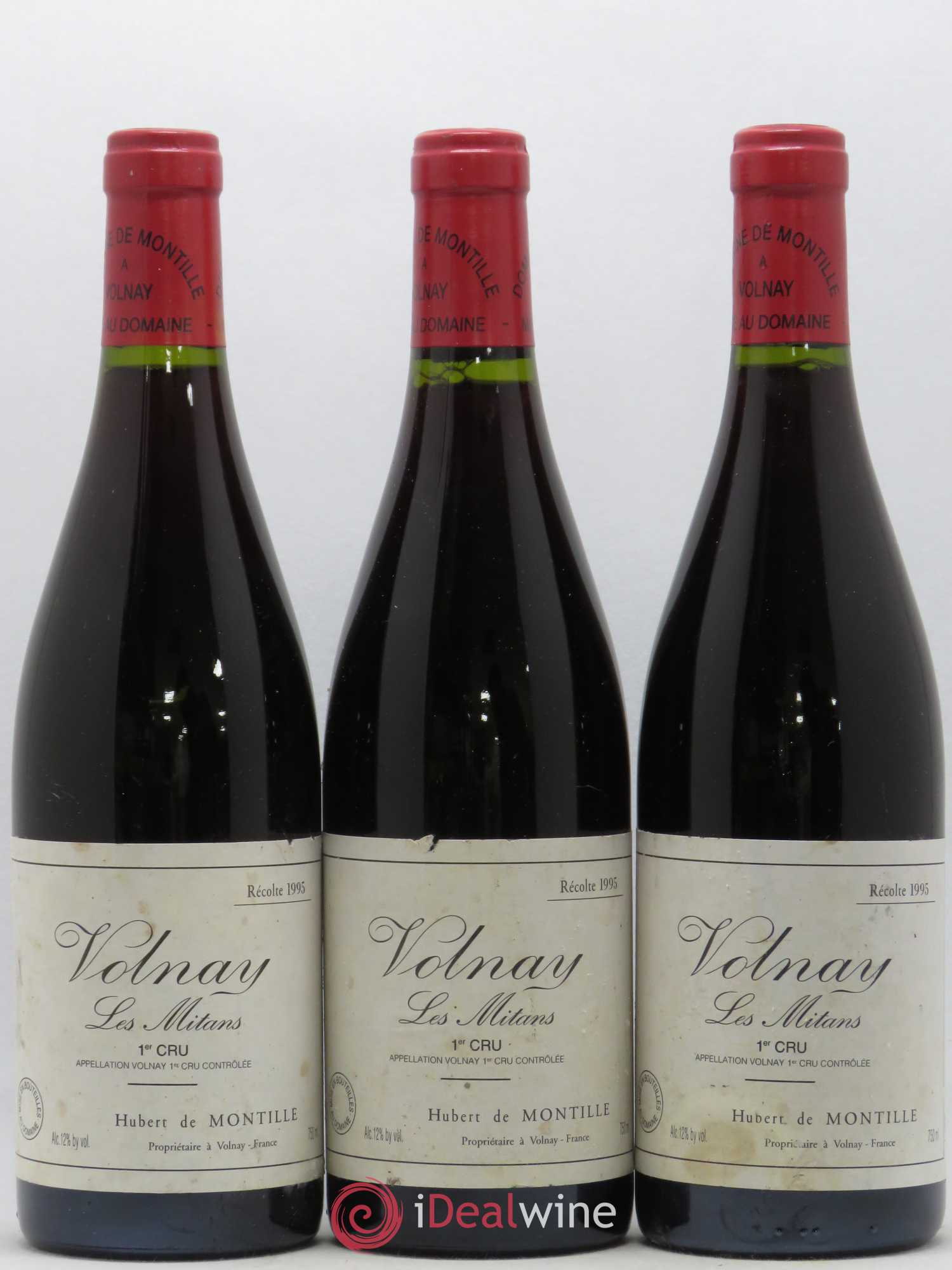 Volnay 1er Cru Les Mitans De Montille (Domaine) 1995 - Lot de 3 bouteilles - 0