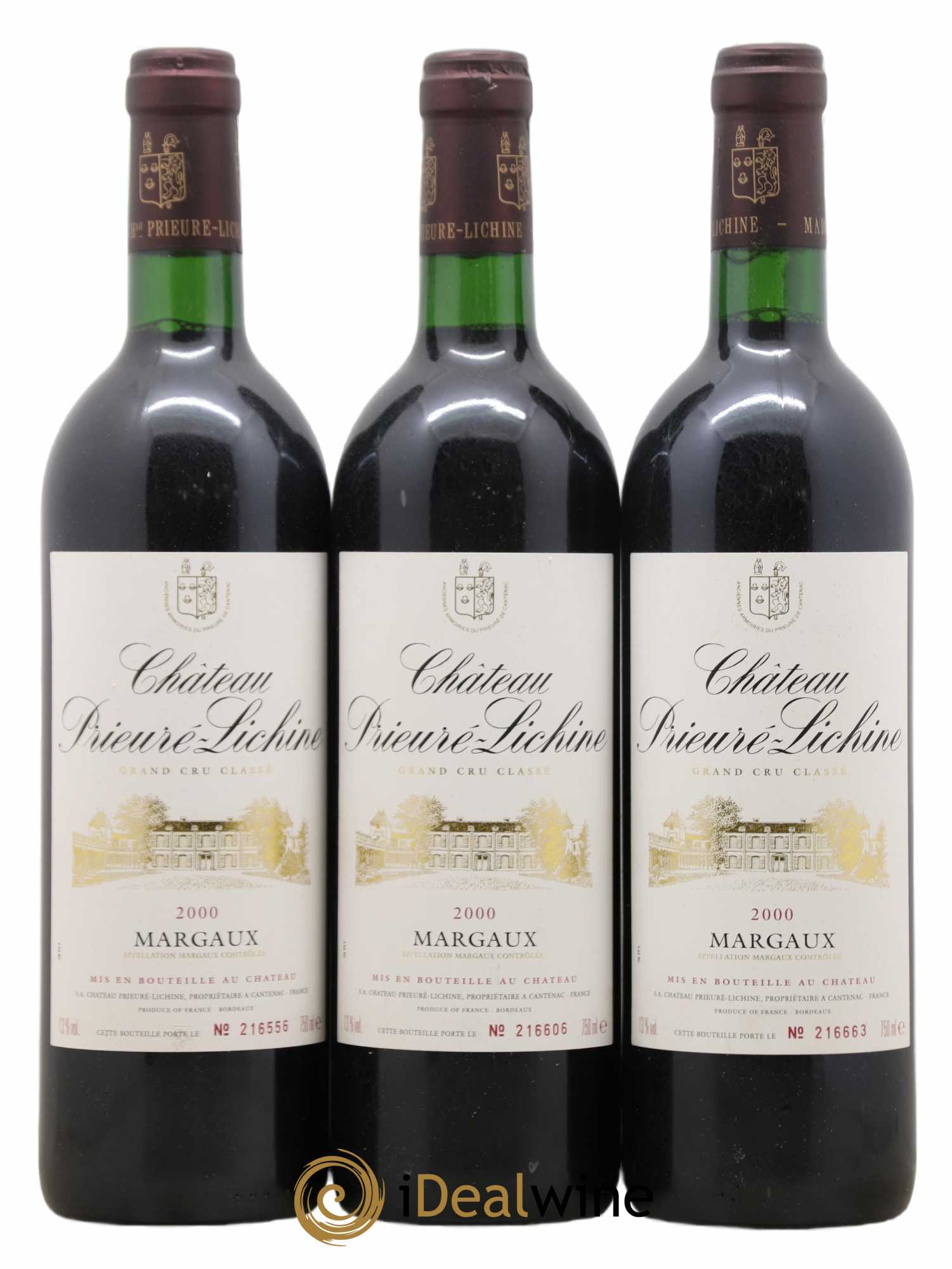Château Prieuré Lichine 4ème Grand Cru Classé 2000 - Lot de 12 bouteilles - 1