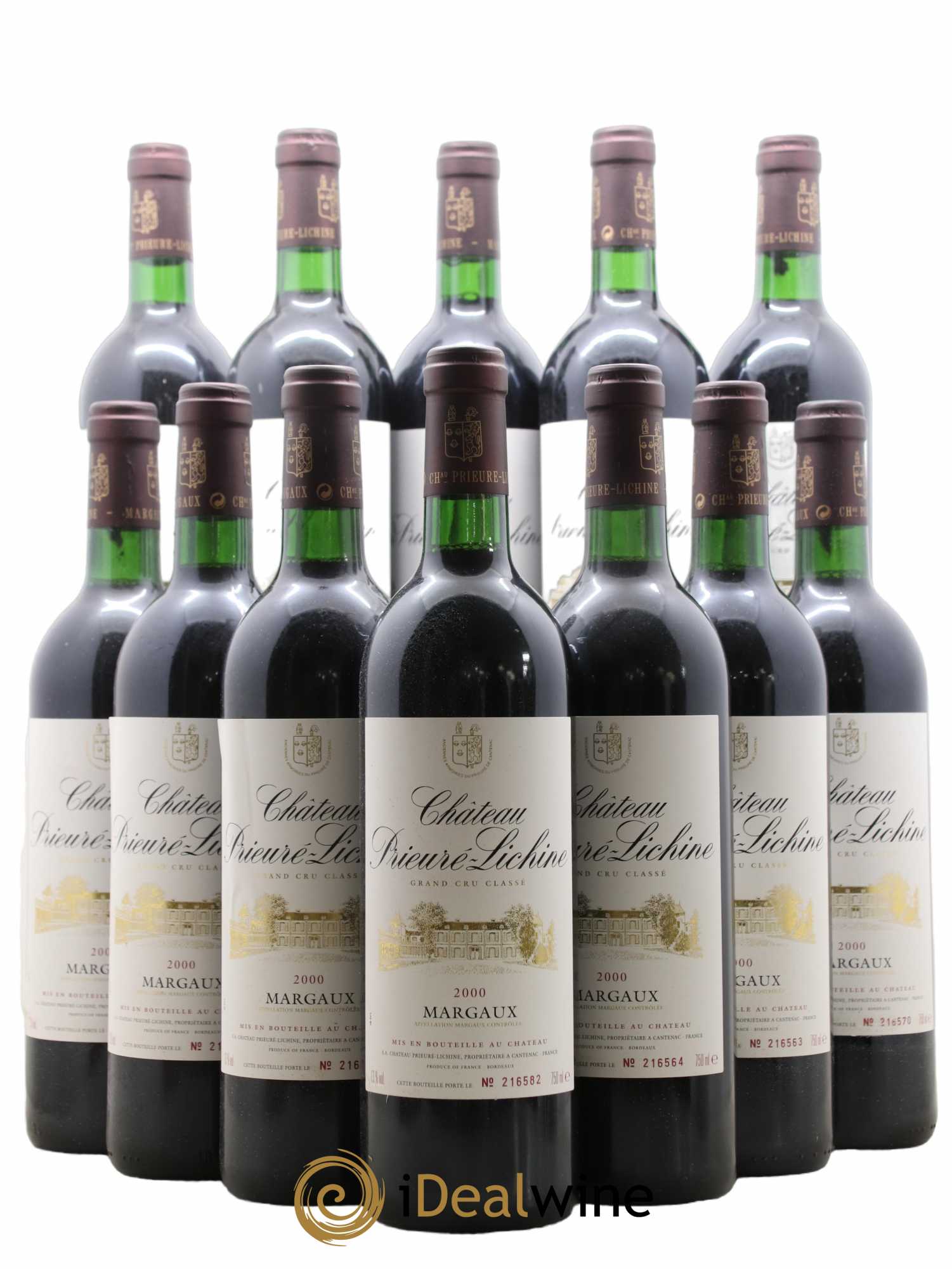 Château Prieuré Lichine 4ème Grand Cru Classé 2000 - Lot de 12 bouteilles - 0