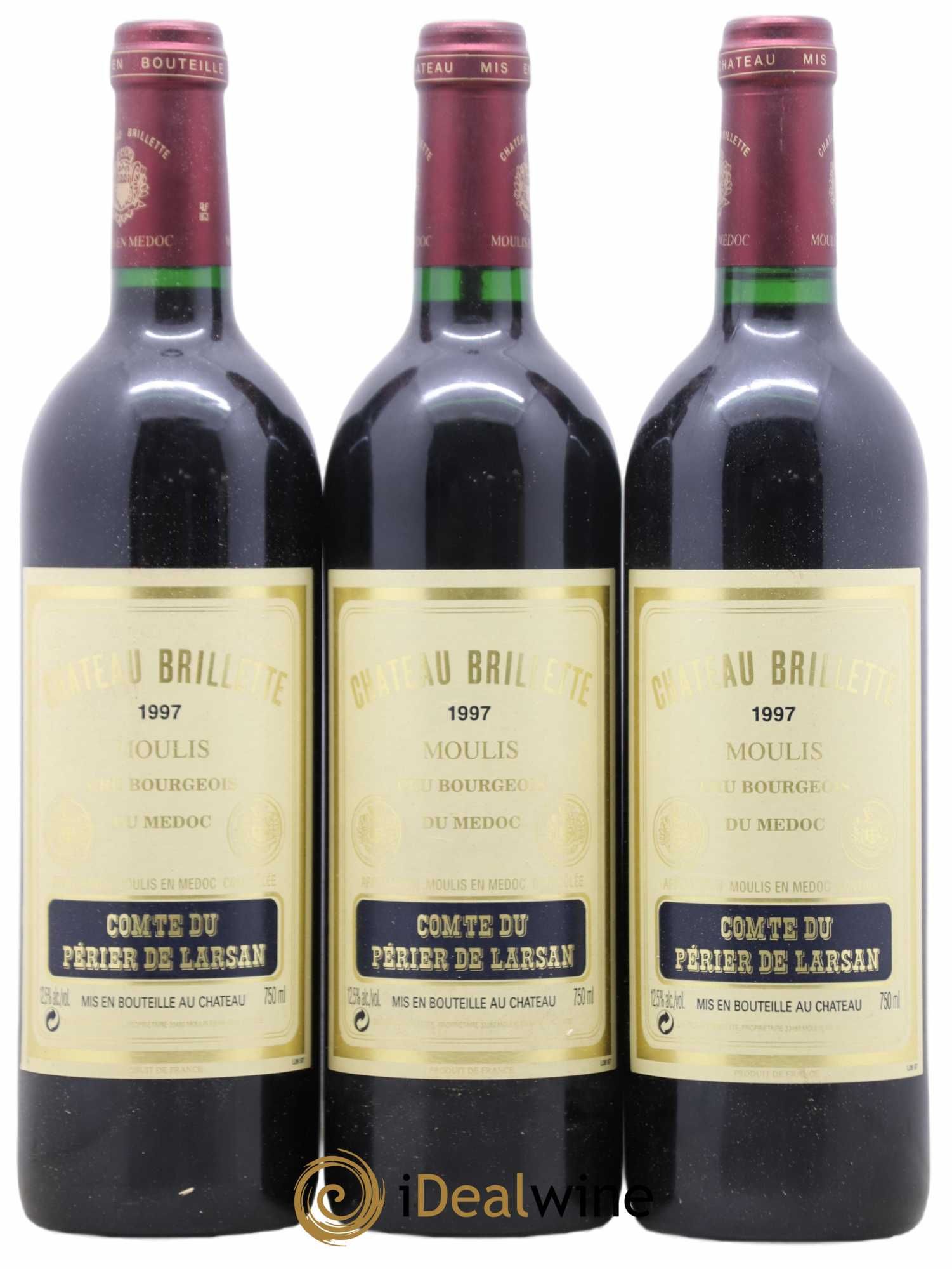 Château Brillette Cru Bourgeois 1997 - Lot de 12 bouteilles - 2