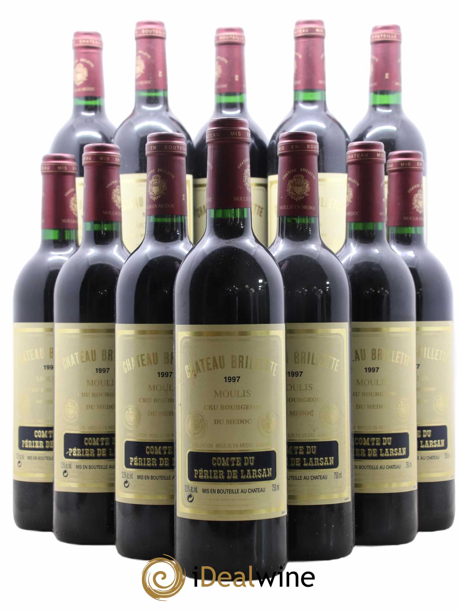 Château Brillette Cru Bourgeois 1997 - Lot de 12 bouteilles - 0