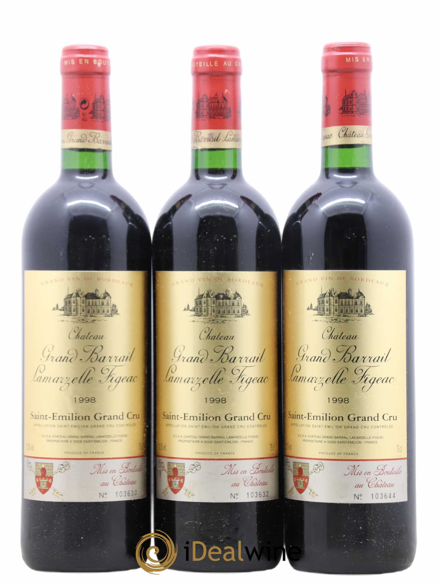 Château Grand Barrail Lamarzelle Figeac Grand Cru Classé 1998 - Lot de 12 bouteilles - 4