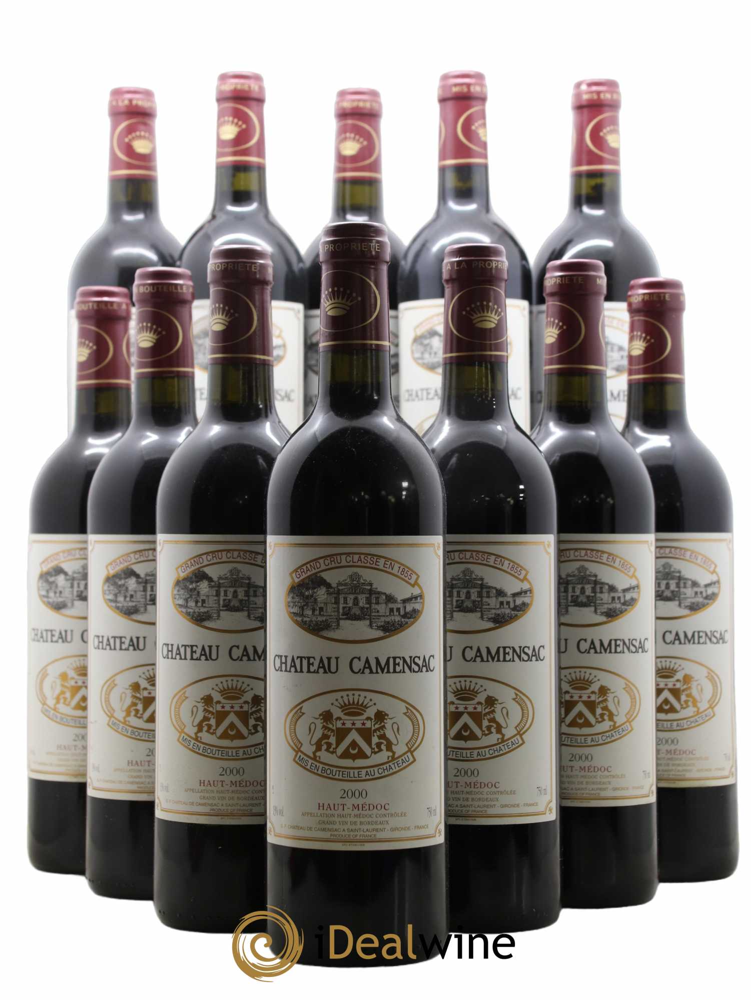 Château Camensac 5ème Grand Cru Classé 2000 - Lot de 12 bouteilles - 0