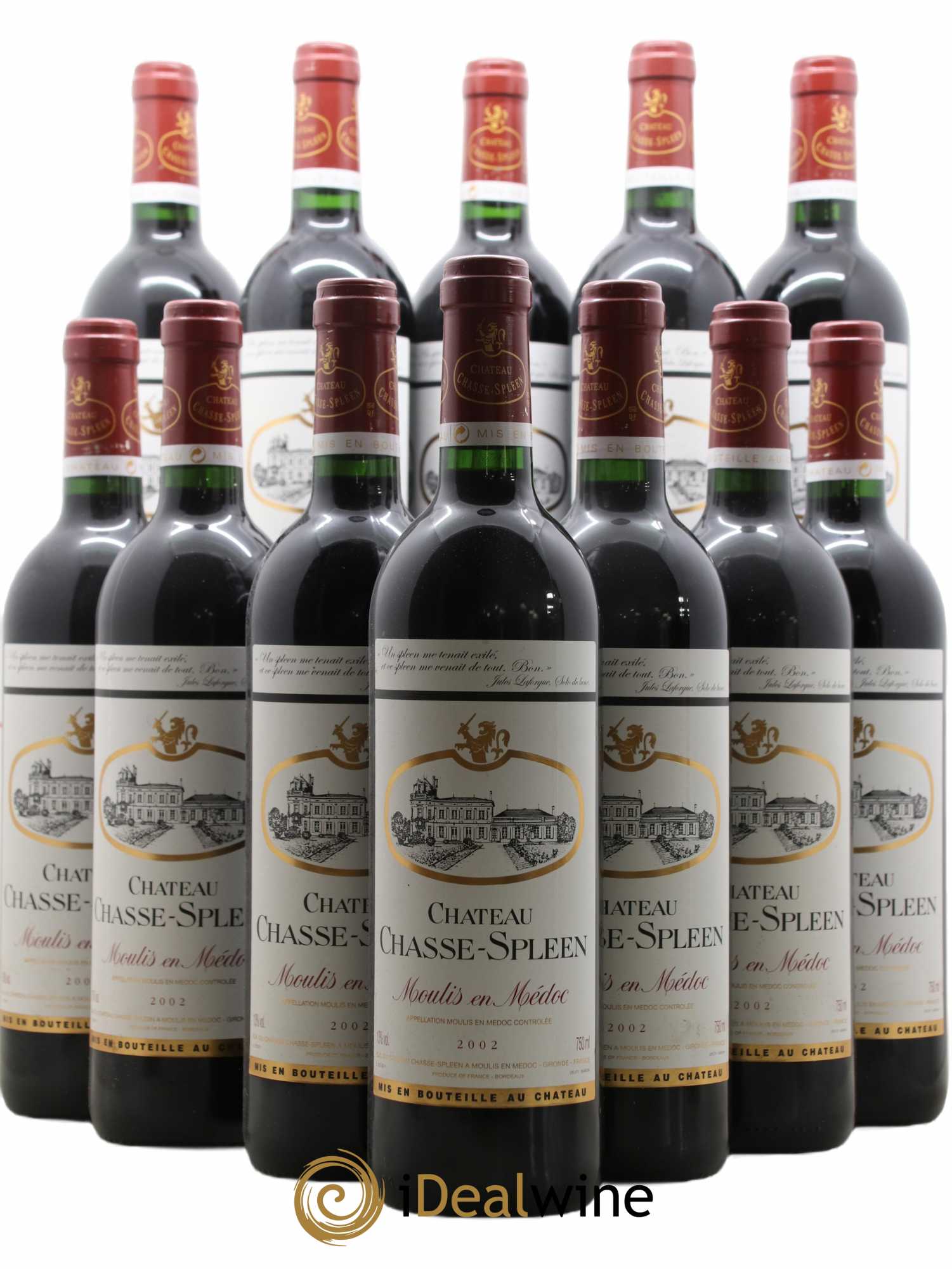 Château Chasse Spleen 2002 - Lot de 12 bouteilles - 0