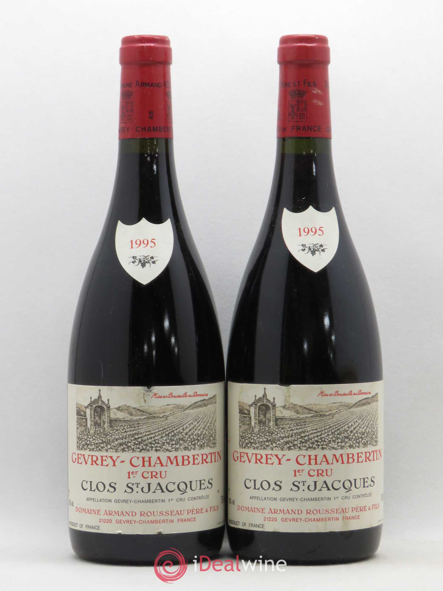 Gevrey-Chambertin 1er Cru Clos Saint-Jacques Armand Rousseau (Domaine) 1995 - Lot de 2 bouteilles - 0