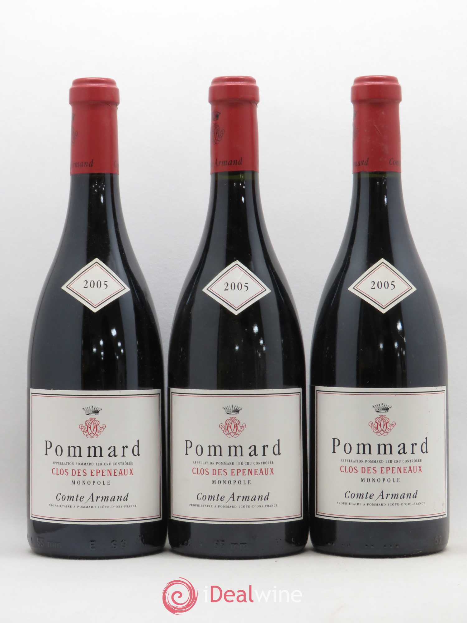 Pommard 1er Cru Clos des Epeneaux Comte Armand 2005 - Lot de 3 bouteilles - 0