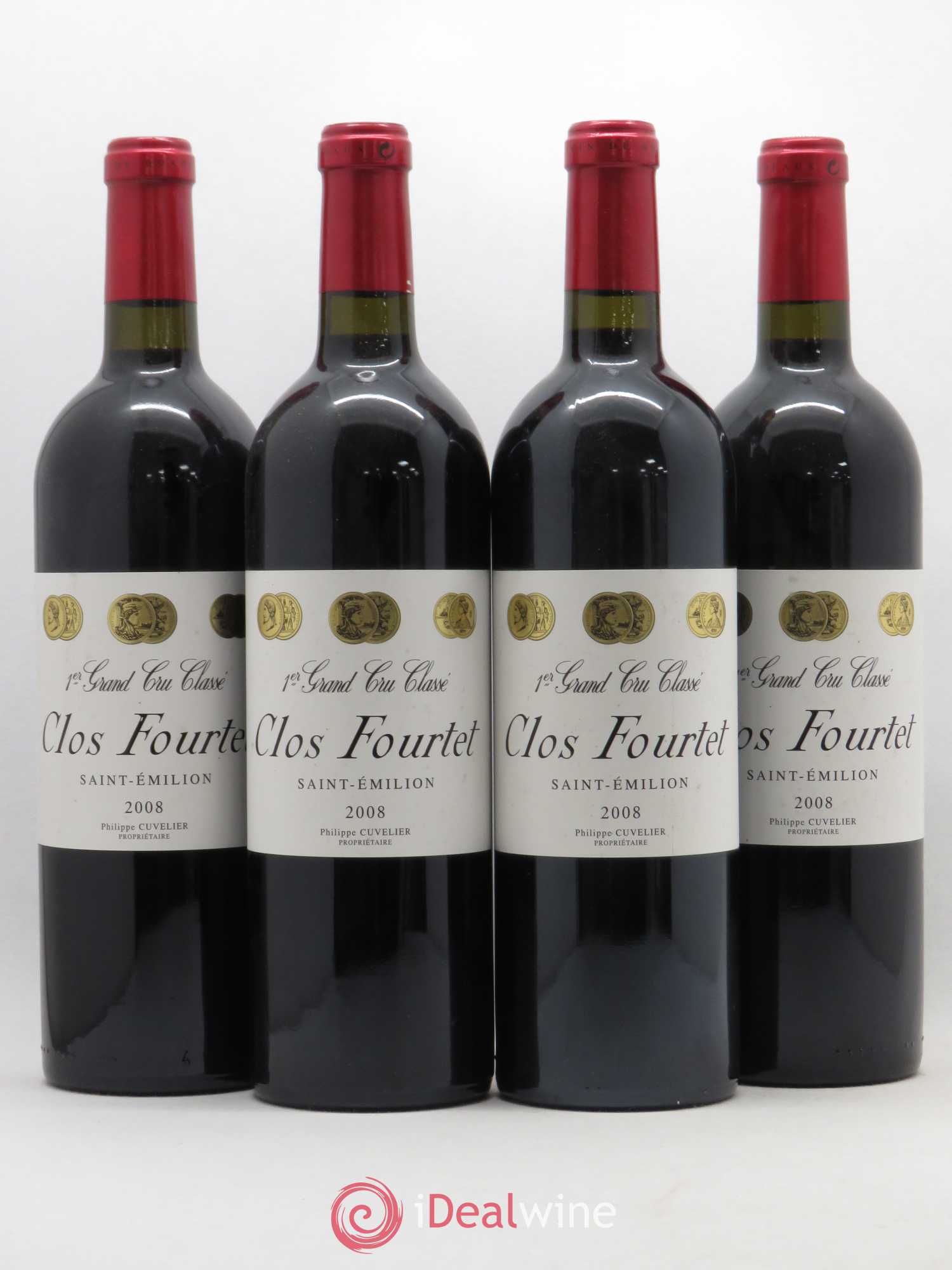 Clos Fourtet 1er Grand Cru Classé B 2008 - Lot de 4 bouteilles - 0