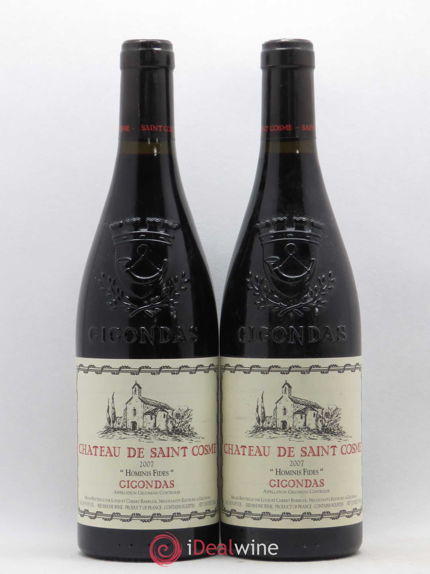 Gigondas Hominis Fides Saint Cosme 2007 - Lot de 2 bouteilles - 0