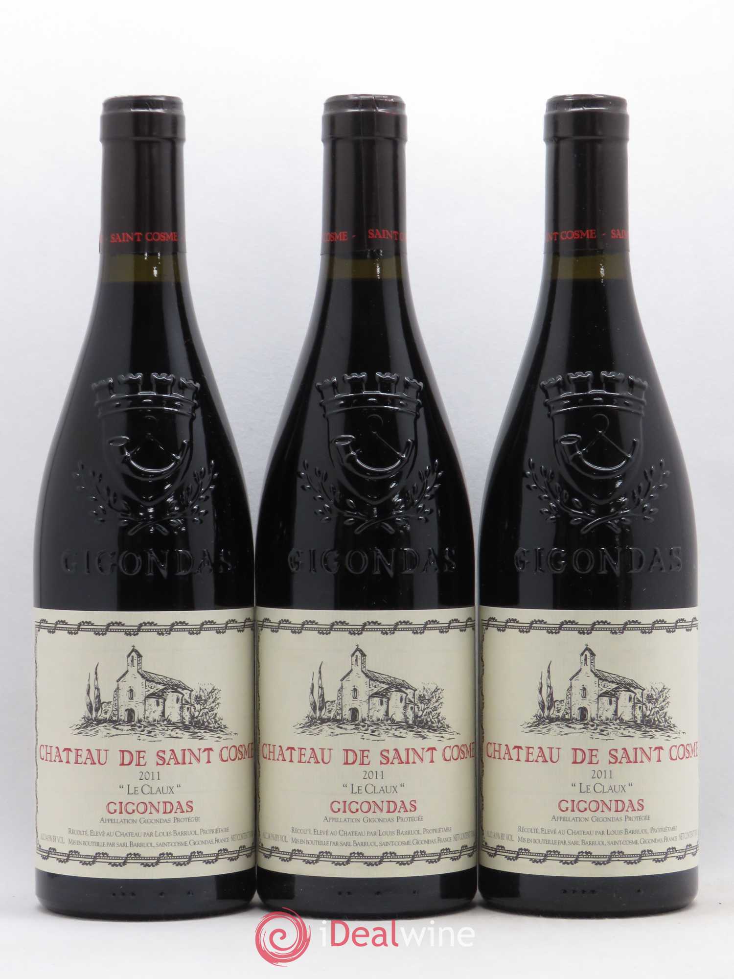 Gigondas Le Claux Saint Cosme 2011 - Lot de 3 bouteilles - 0