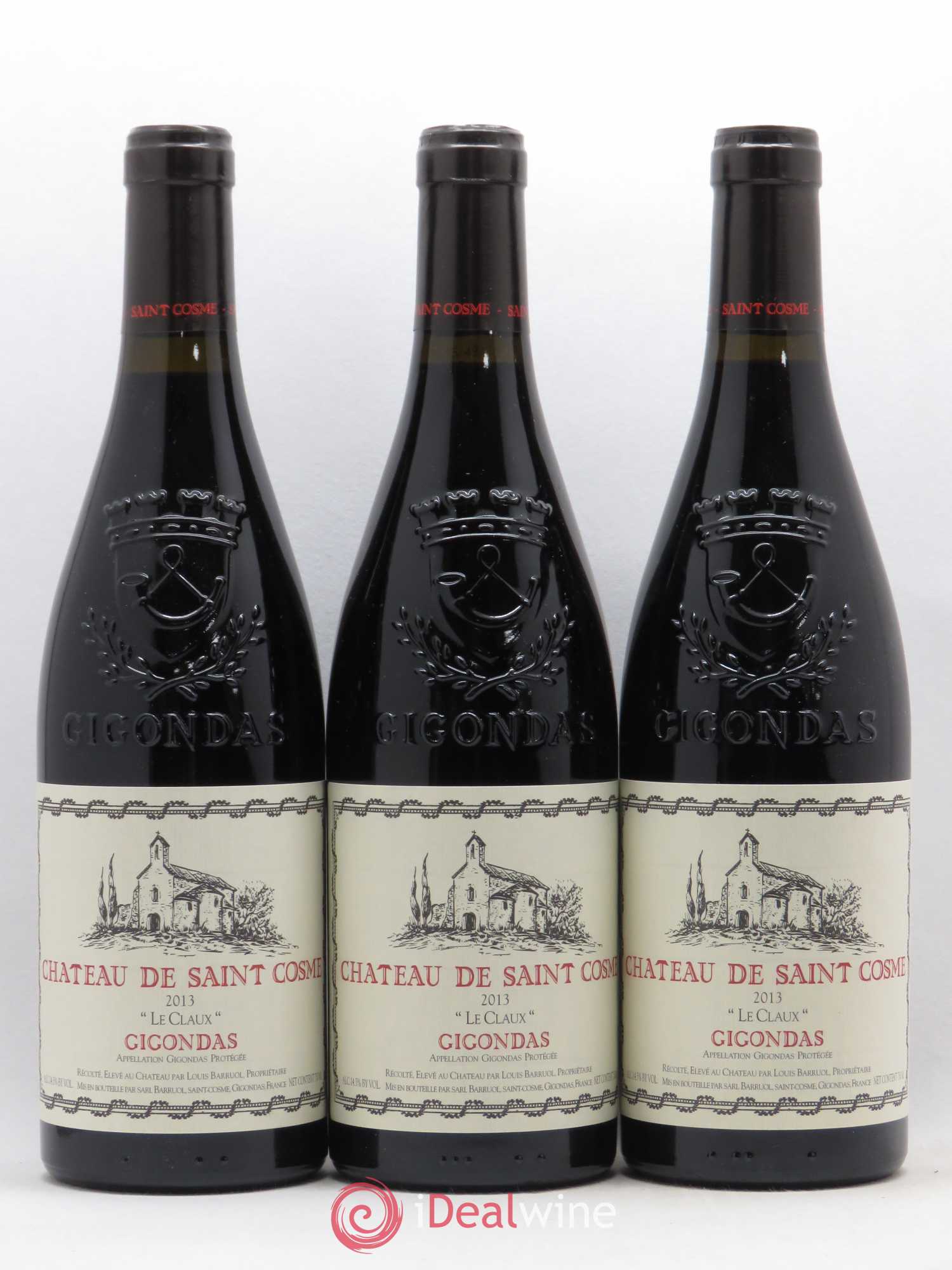 Gigondas Le Claux Saint Cosme 2013 - Lot de 3 bouteilles - 0