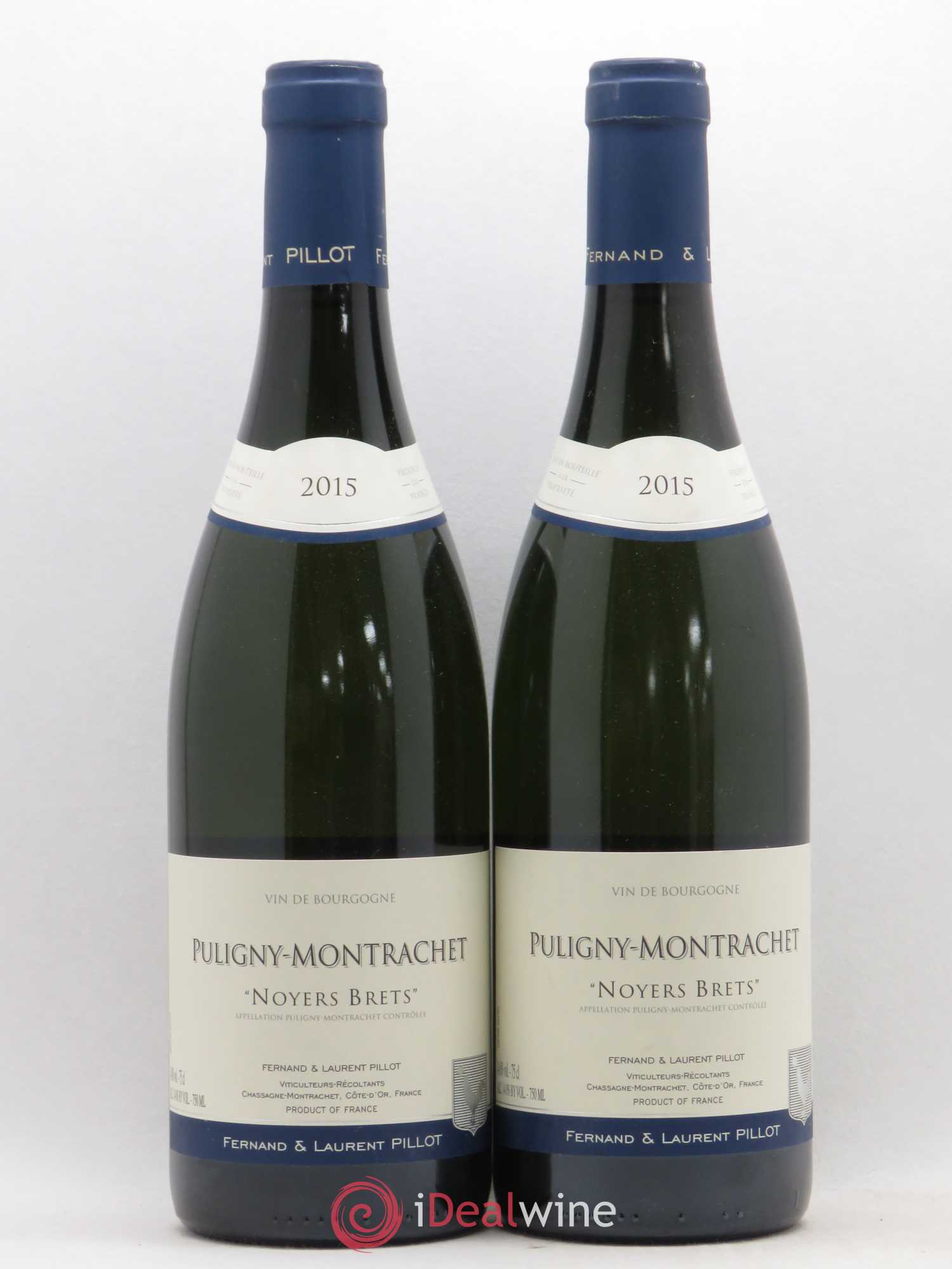 Puligny-Montrachet Noyer Brets Fernand & Laurent Pillot 2015 - Posten von 2 Flaschen - 0