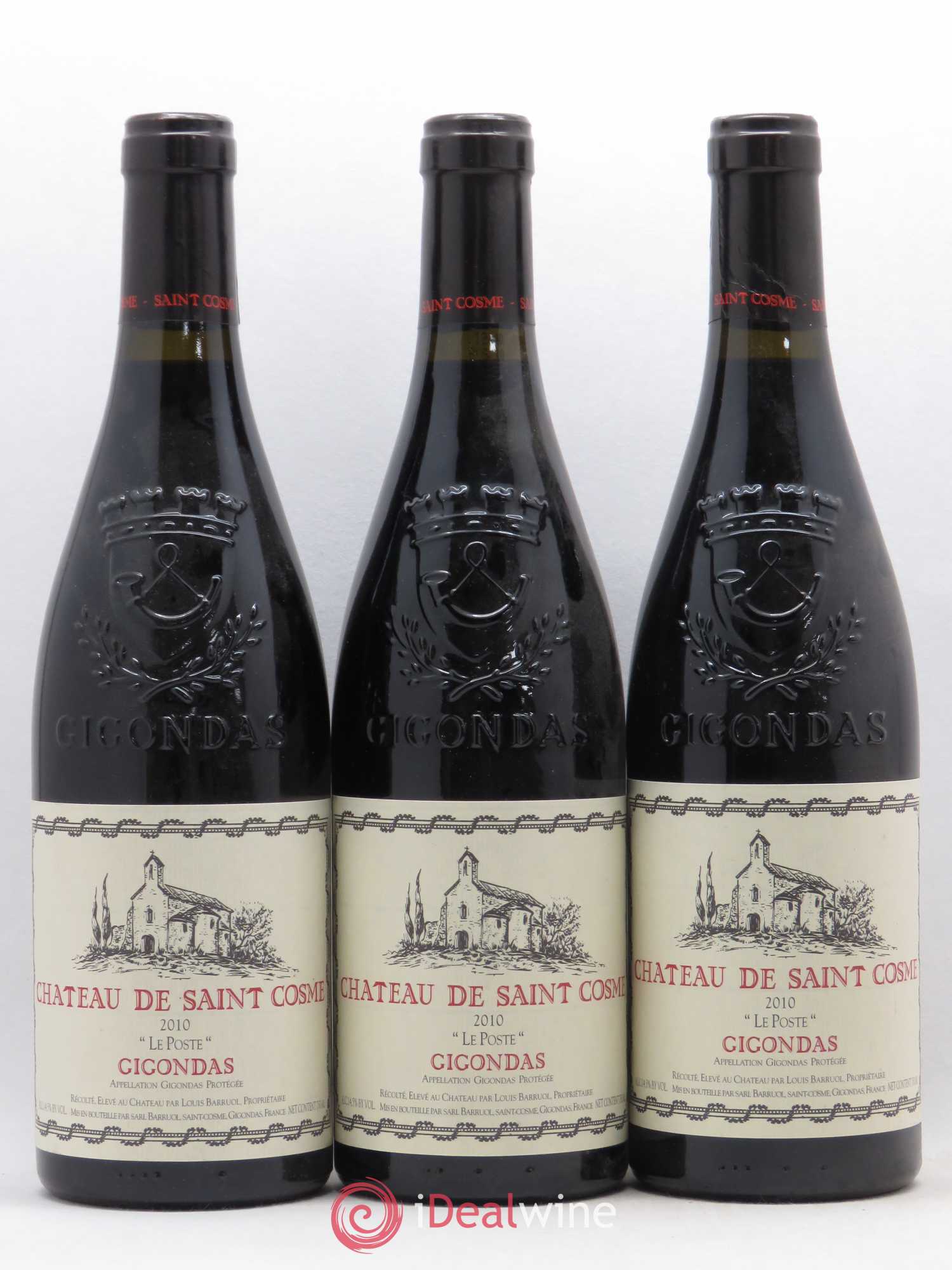 Gigondas Le Poste Saint Cosme 2010 - Lot de 3 bouteilles - 0