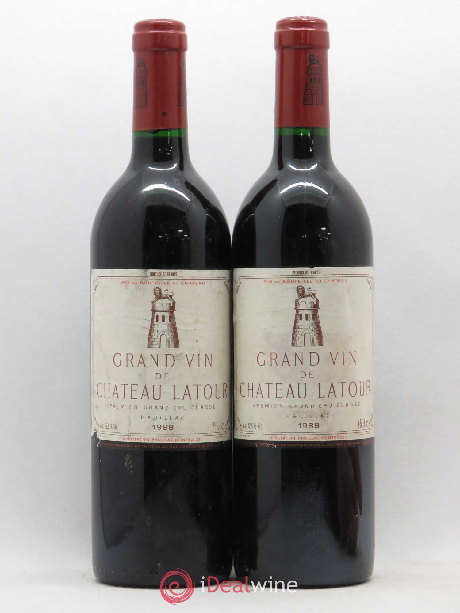 Château Latour 1er Grand Cru Classé 1988 - Lot de 2 bouteilles - 0