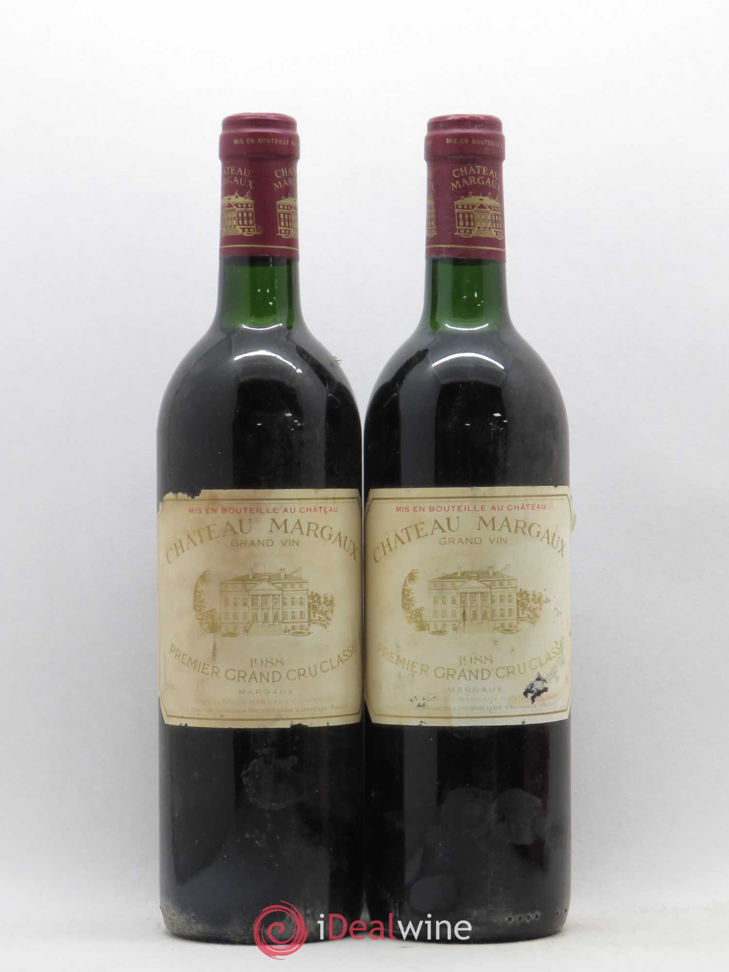 Château Margaux 1er Grand Cru Classé 1988 - Lot de 2 bouteilles - 0