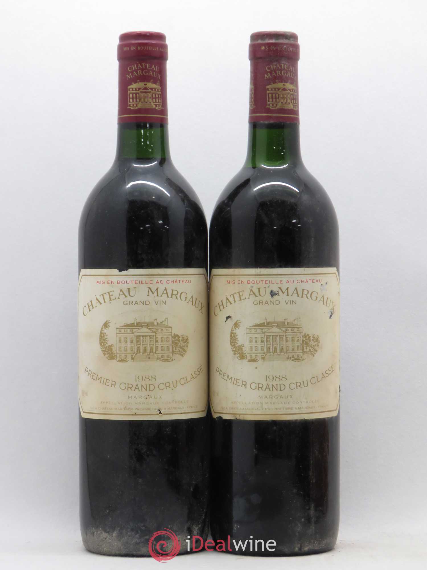 Château Margaux 1er Grand Cru Classé 1988 - Lot de 2 bouteilles - 0