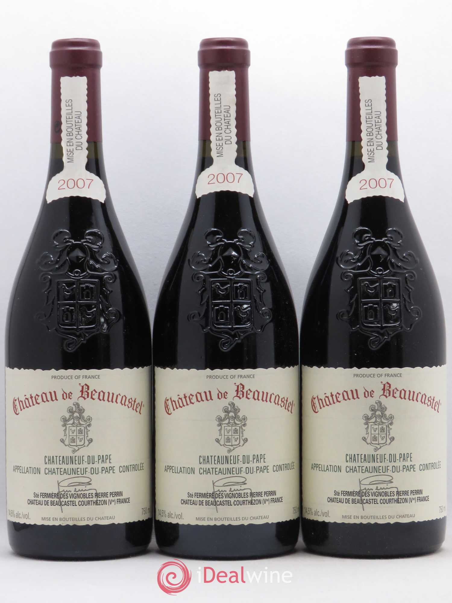 Châteauneuf-du-Pape Château de Beaucastel Famille Perrin 2007 - Lot de 6 bouteilles - 1