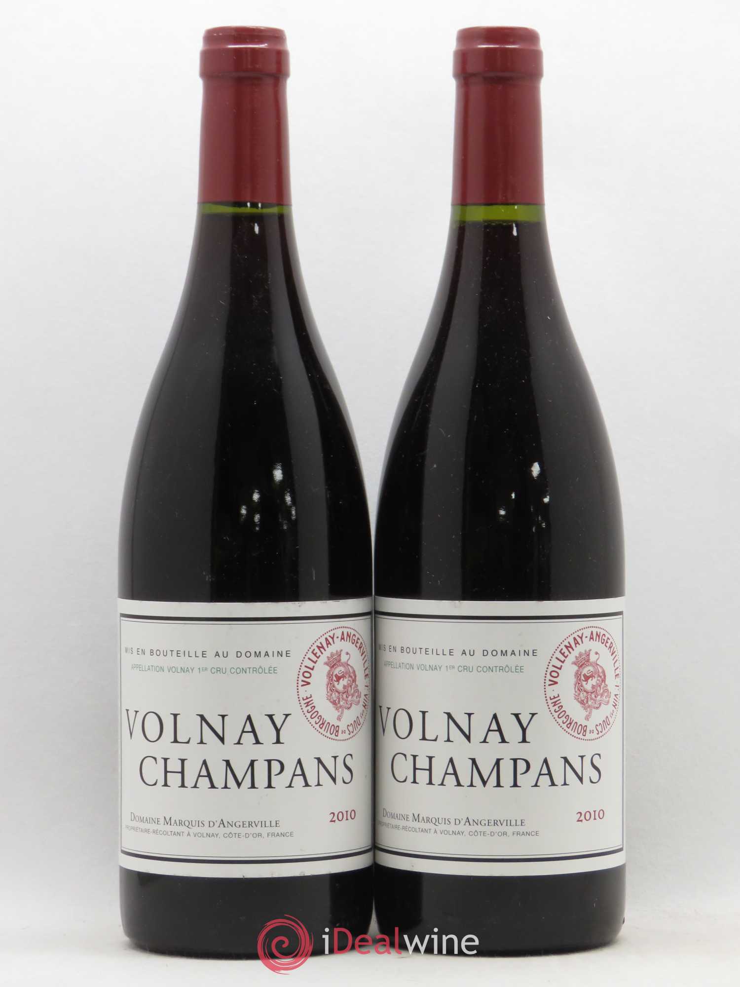 Volnay 1er Cru Champans Marquis d'Angerville (Domaine) 2010 - Lot de 2 bouteilles - 0
